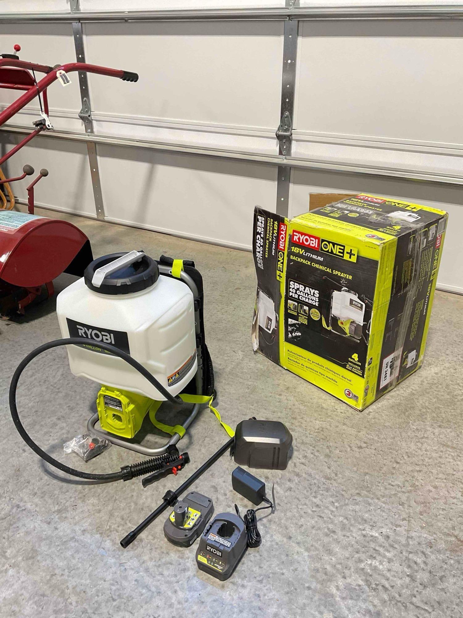 Ryobi One 18v Lithium 4 Gallon Backpack Chemical Sprayer. Good Condition. See pics. - 3