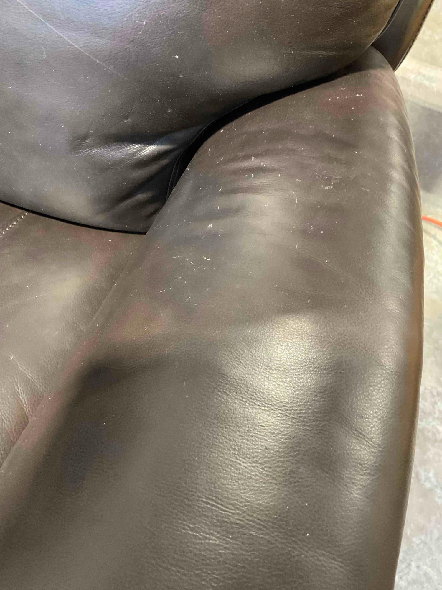 Leggett & Platt Espresso Brown Leather Power Recliner Rocking Chair. Tested, Works. Fair Condition. - 6