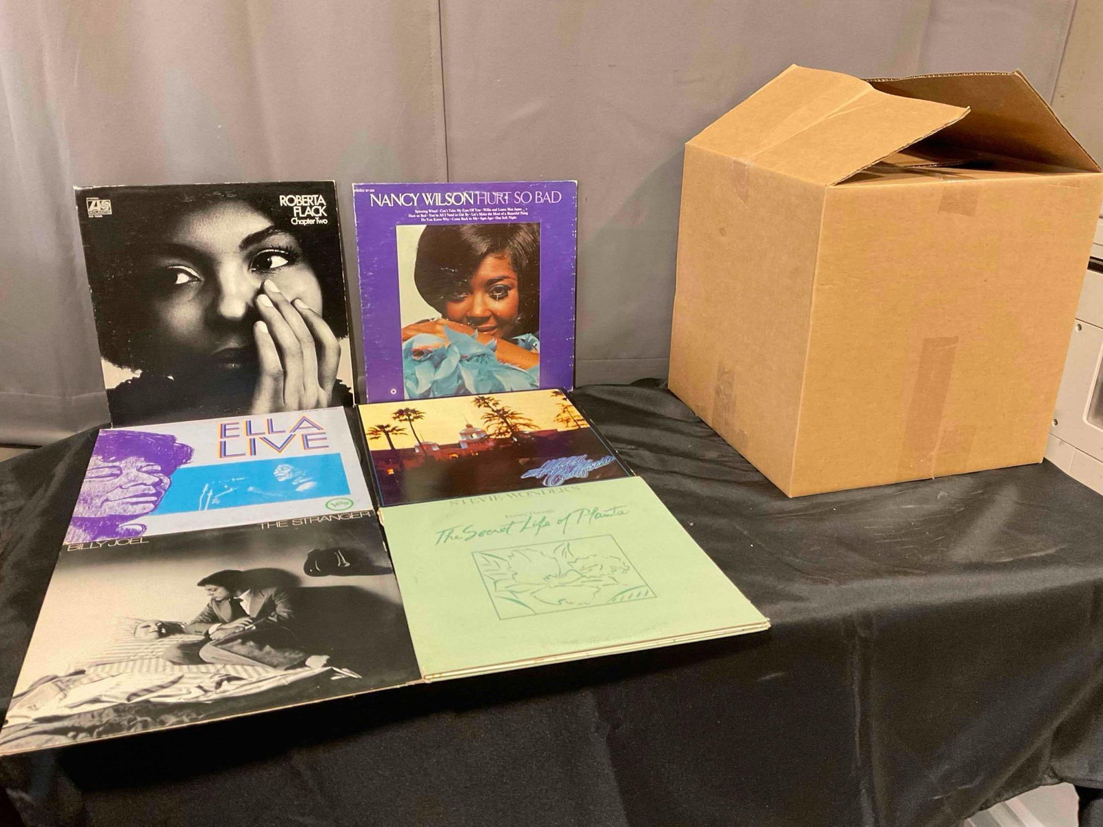 70+ pcs Vintage LP Vinyl Record Albums, incl. Jazz Music, Classic Rock, The Eagles & More!: 70+ pcs Vintage LP Vinyl Record Albums, incl. Jazz Music, Classic Rock, The Eagles & More! Not all sleeves have been checked, sold in as is condition. Fits in a box measuring 14" x 14" x 14"