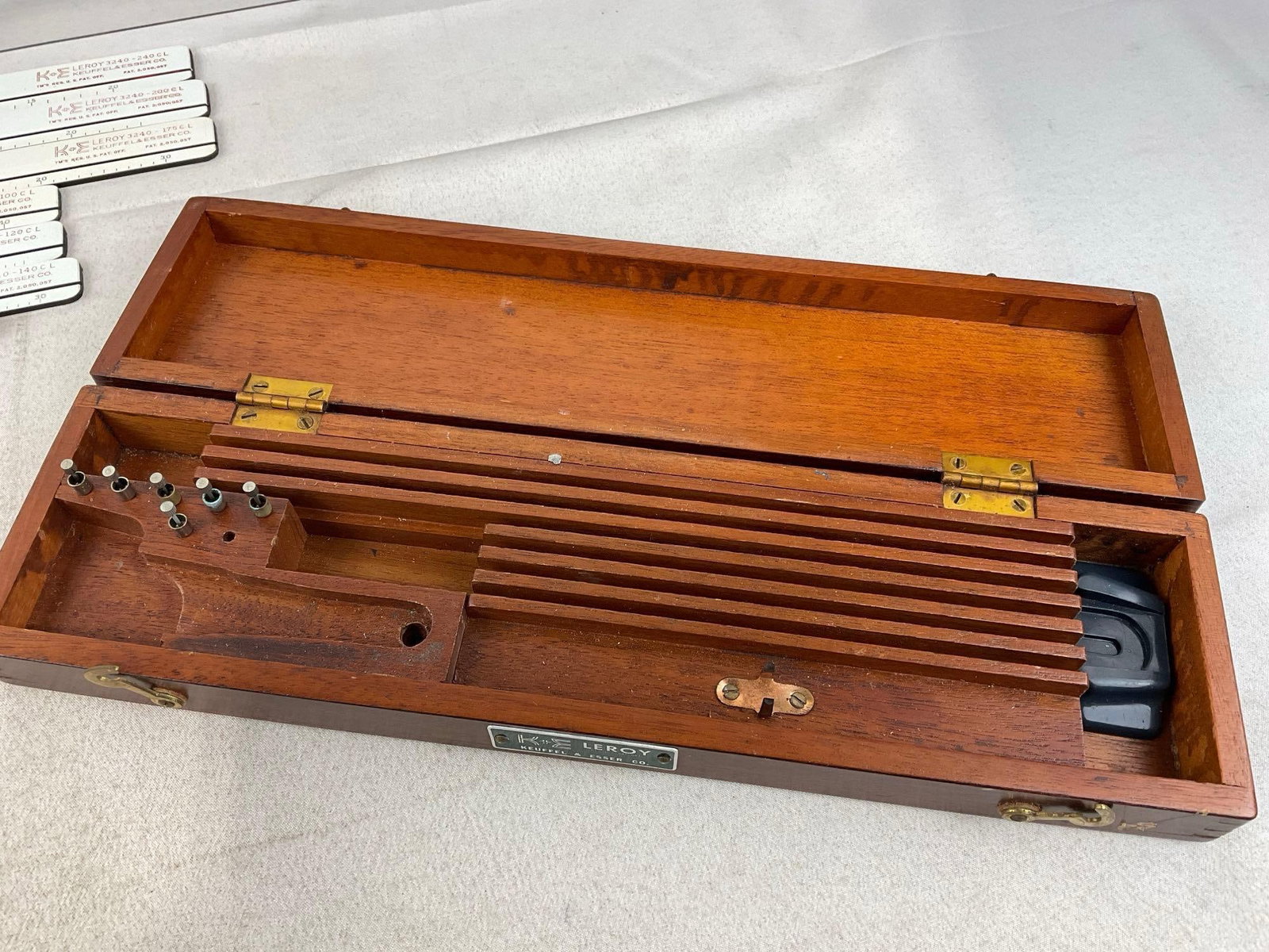 Keuffel & Esser Co. Leroy Drafting Lettering Set, w/original hardwood case - 5