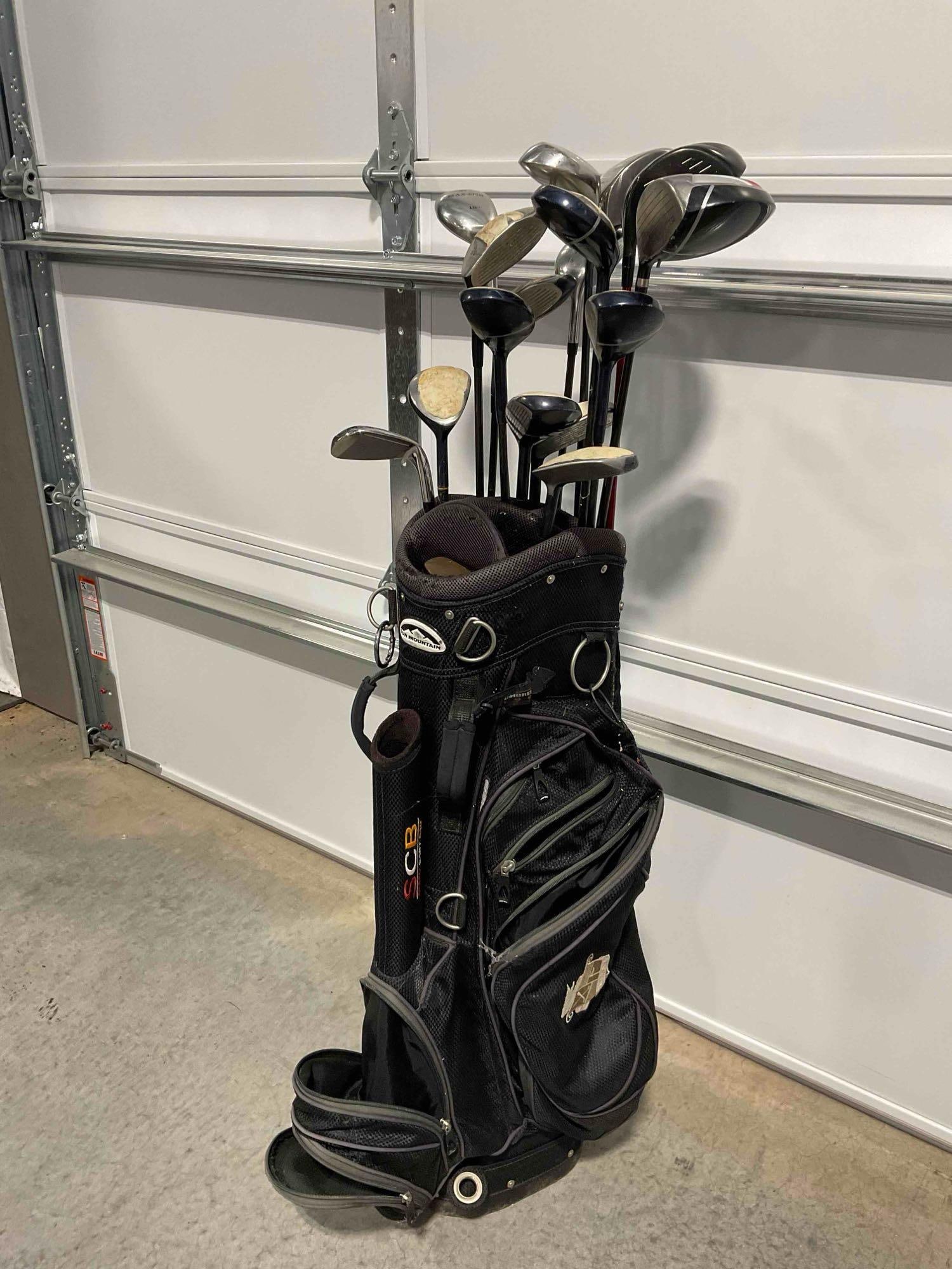 Sun Mountain Cloth Golf Carrier Bag w/ 17 pcs Golf Clubs, incl. Max-Spin, Max-Impact, Citation. - 2