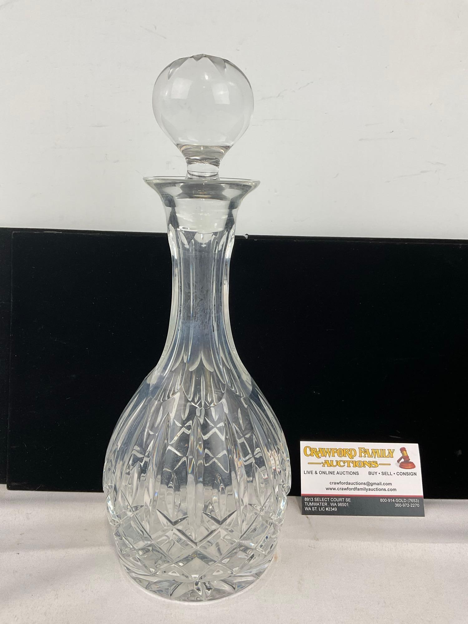 Cut Crystal Atlantis Crystal Decanter, 12 inches tall (1 of 7)