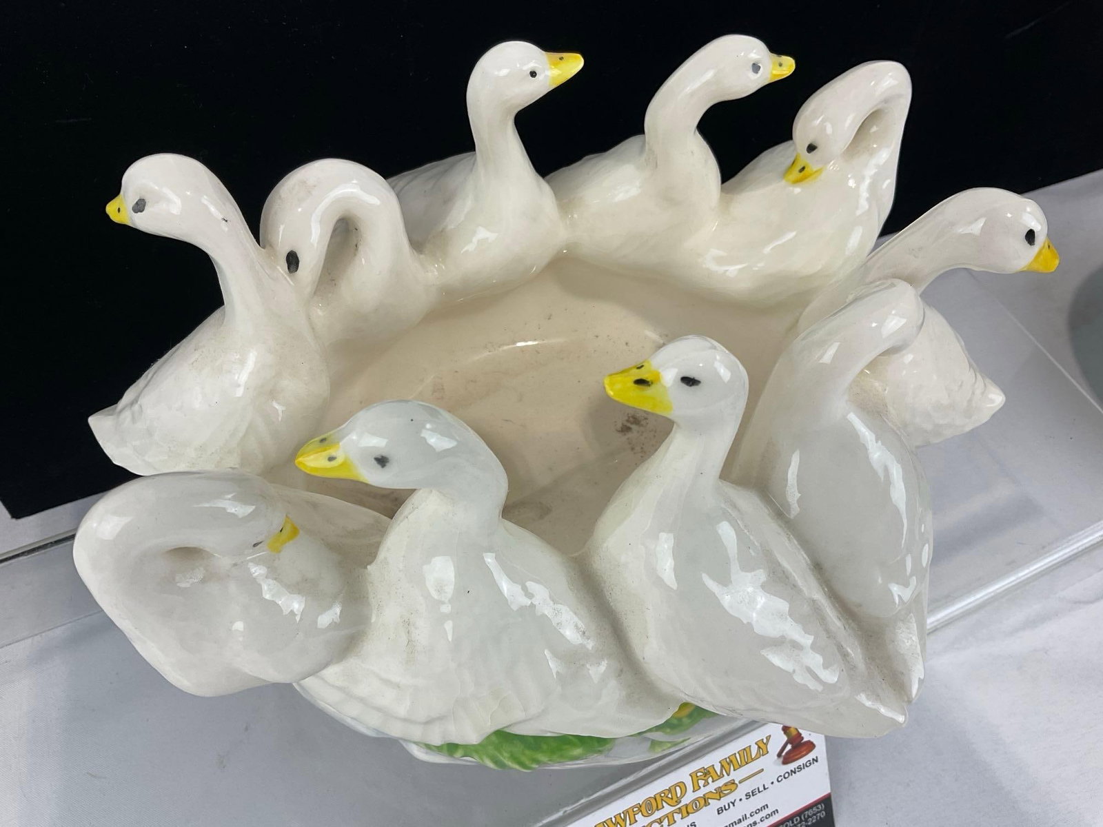 Vintage Holland Mold Duckling Ceramic Dish, Handpainted, 6h x 10w x 9d inches - 2