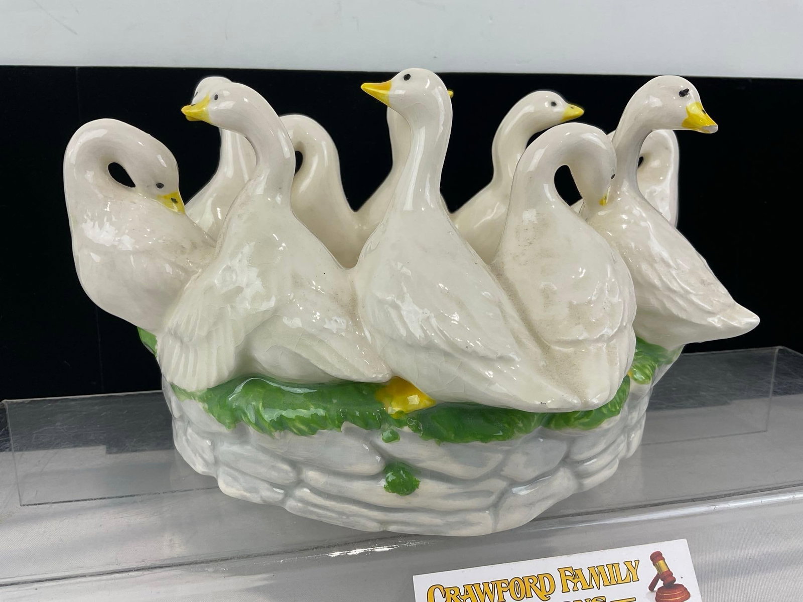 Vintage Holland Mold Duckling Ceramic Dish, Handpainted, 6h x 10w x 9d inches - 3
