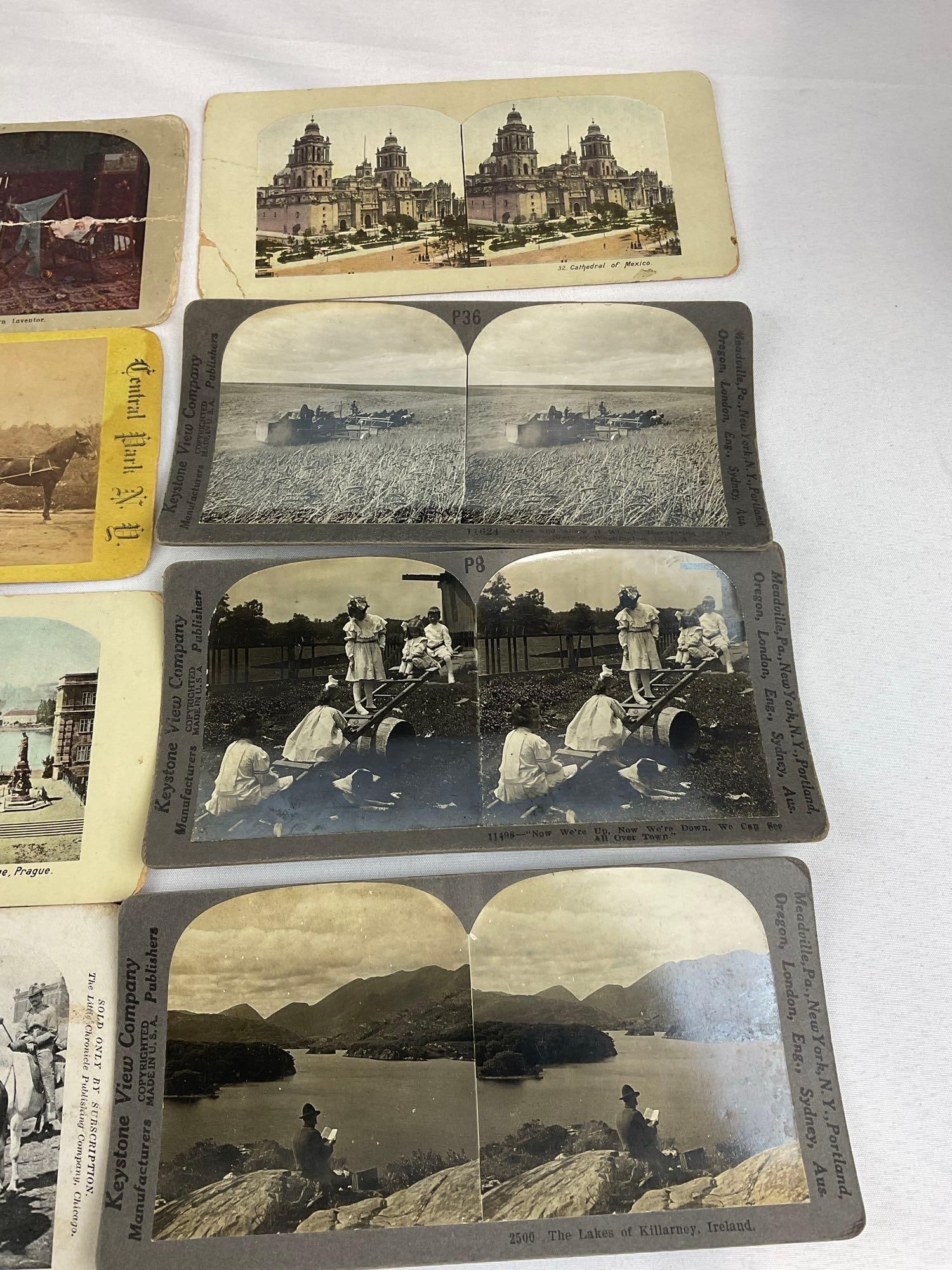 Antique Wooden Stereoscope, w/19 Slides, Japan, Venice, Central Park, Killarney, Ireland & more - 6