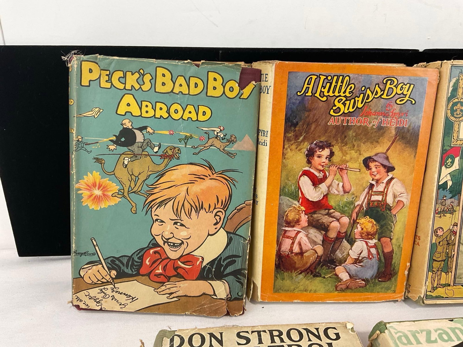 7 Antique Books, Early 20th Century, Boy Scouts, Tarzan, A Little Swiss Boy by Johanna Spyri & more - 3
