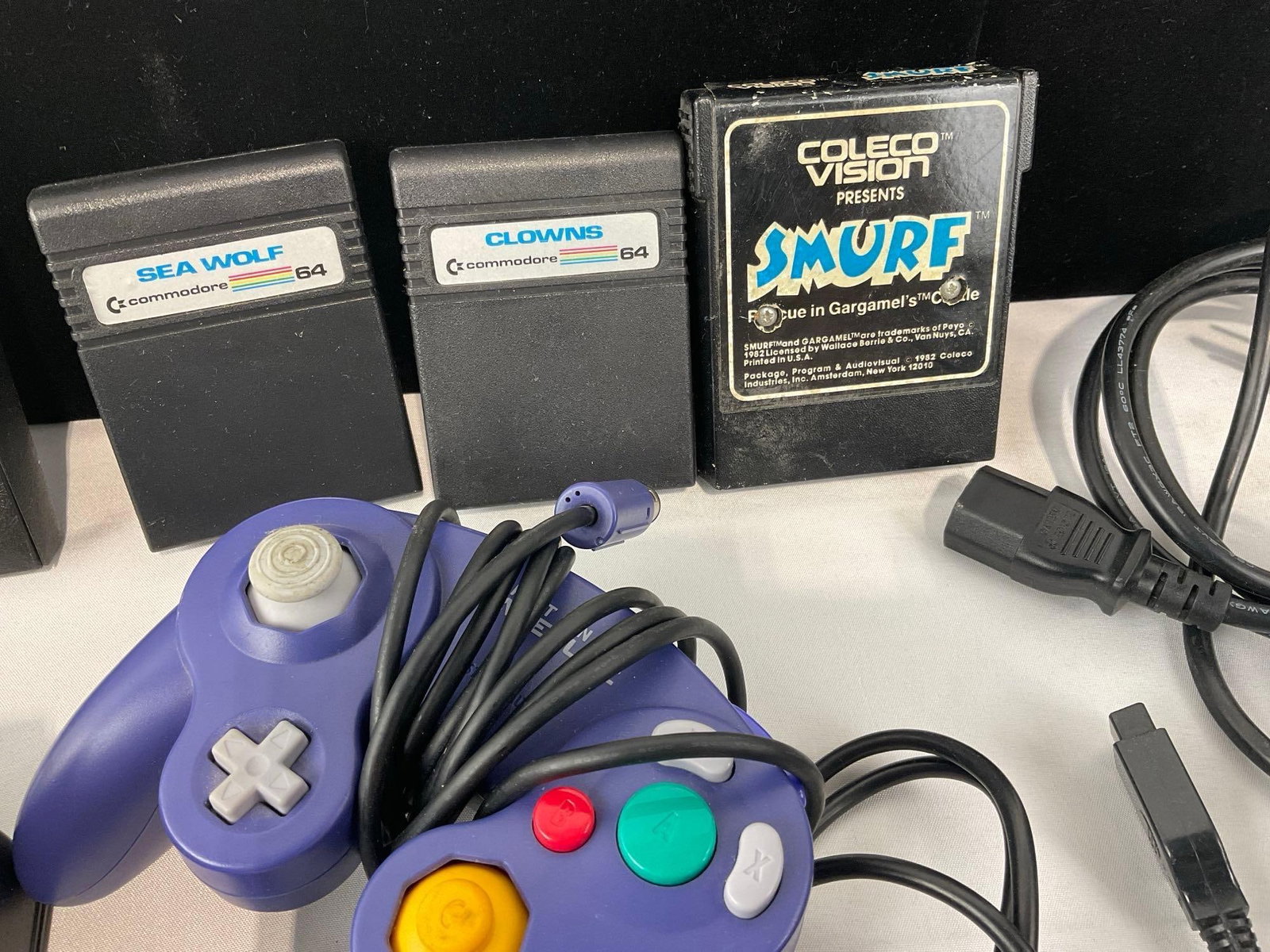 Commodore 64, Intellivision & Nintendo GameCube Controllers, 2x Suncom Slik Stik joysticks &... - 4