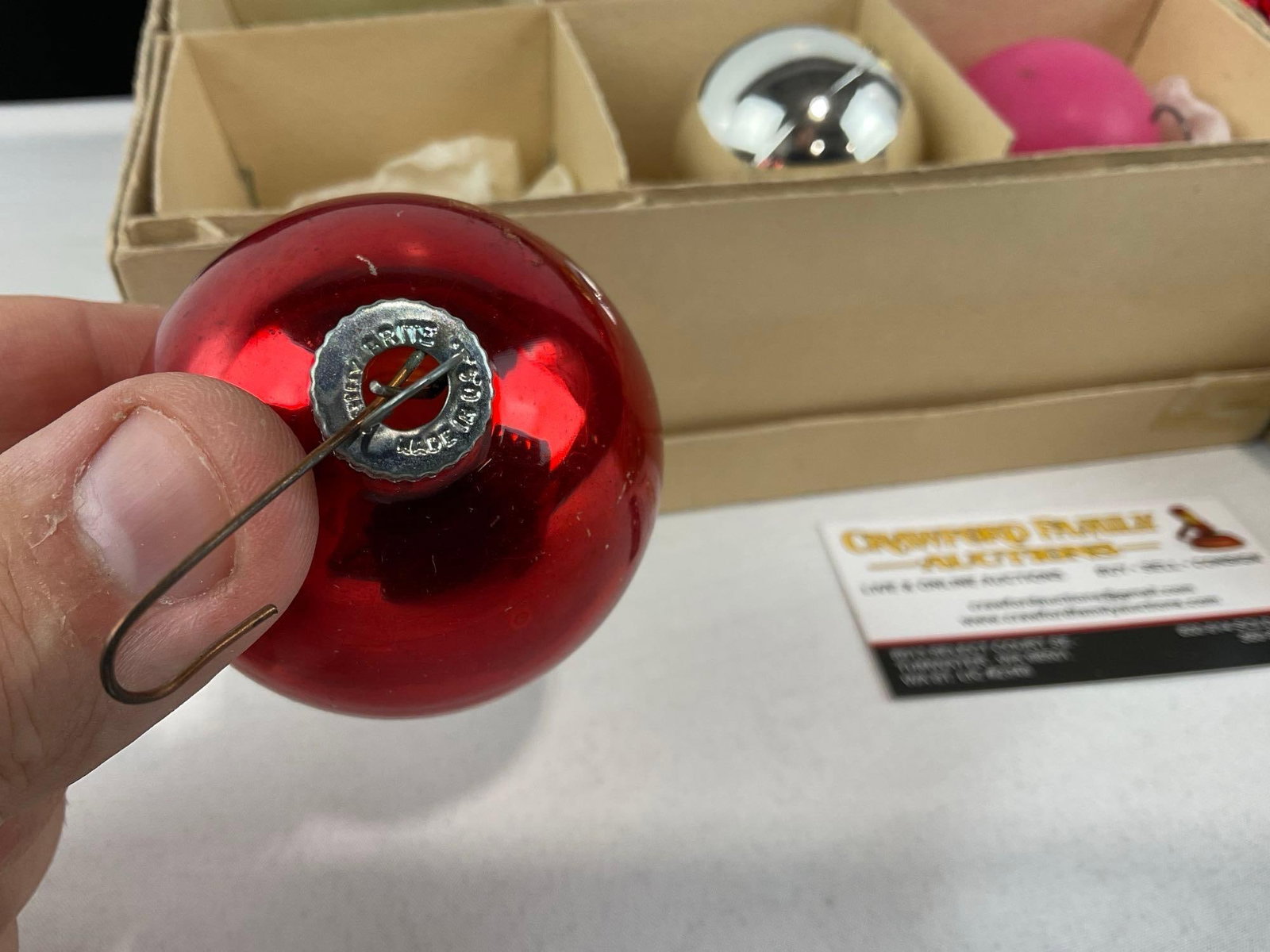 Variety Glass Christmas Ornaments w/boxes, Shiny Brite globes, Bells, & more - 5