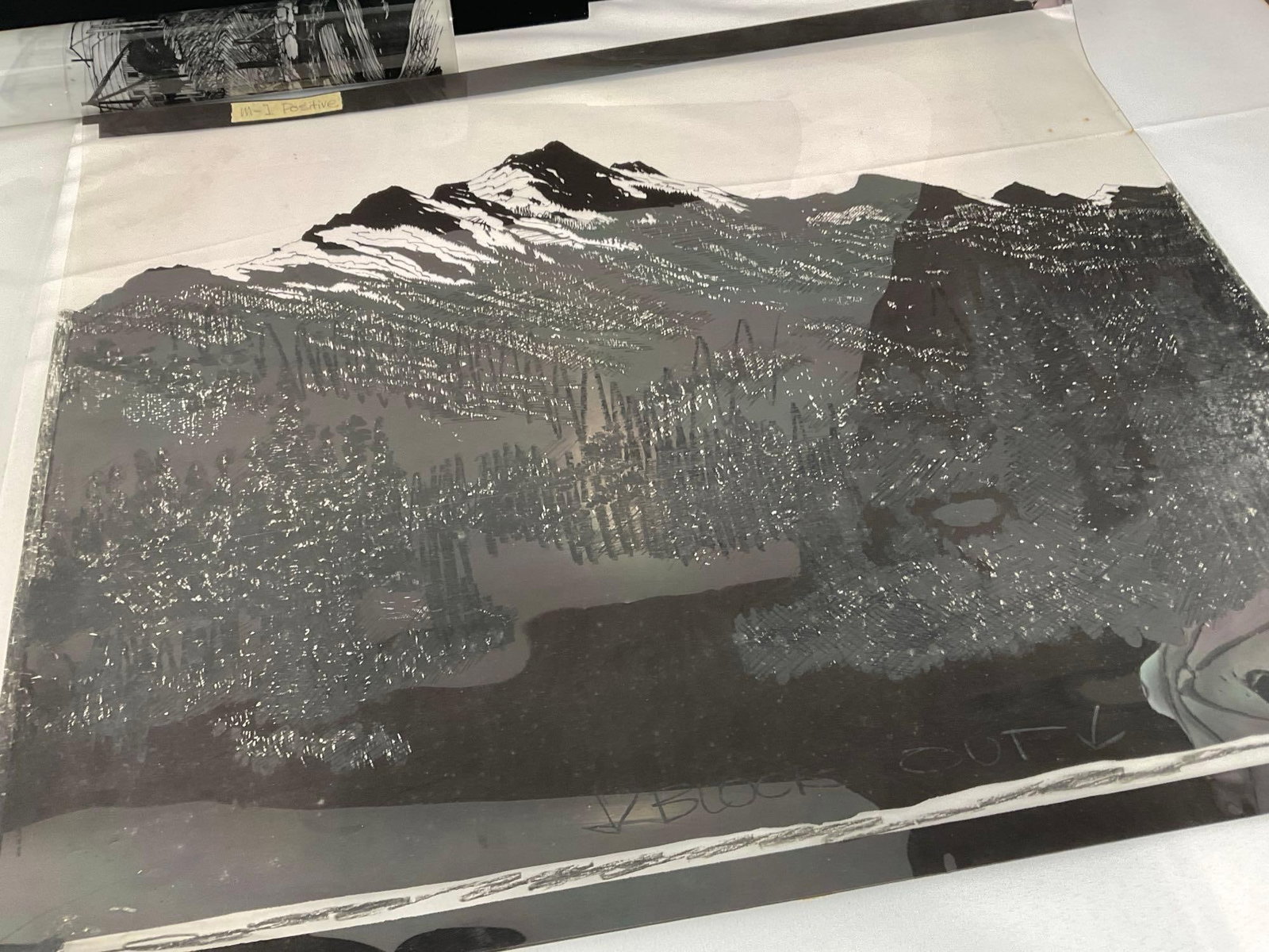 Set of 3 Mark Wheeler, Black on clear film, Positive Prints, 23h x 30w - 3