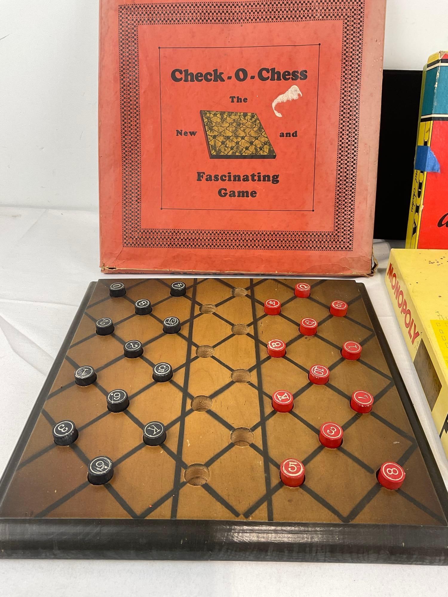 Vintage Boardgames, Kenners Spirograph, Check O Chess, India, Monopoly, Ginnykub, & Yahtzee Score... - 8
