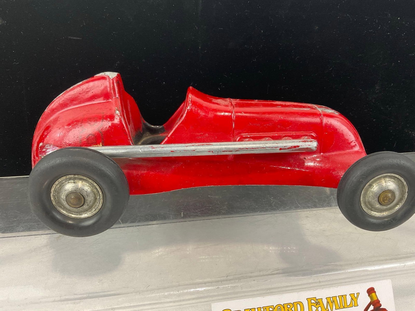 Early 20th Century Thimble Drome Special LM COX MFG CO Diecast Tether Car Toy, Red - 2