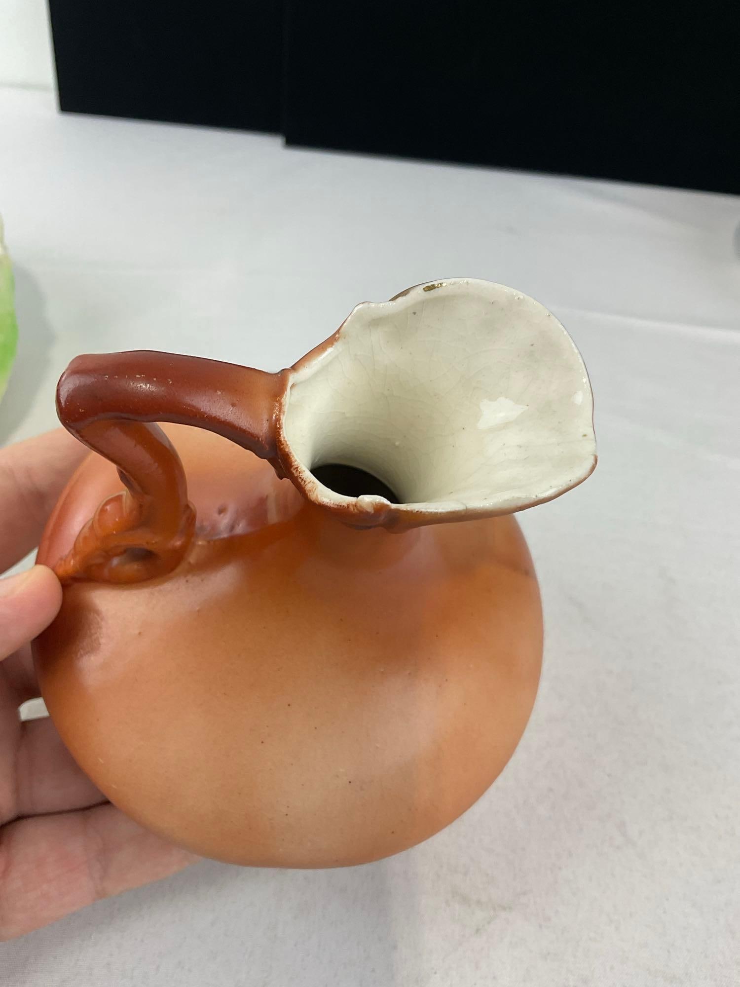 Cabbage shaped Bowl, Hanley Eng. Creamer & Sugar, Warranted Staffordshire Adams Large Cup & Saucer - 7