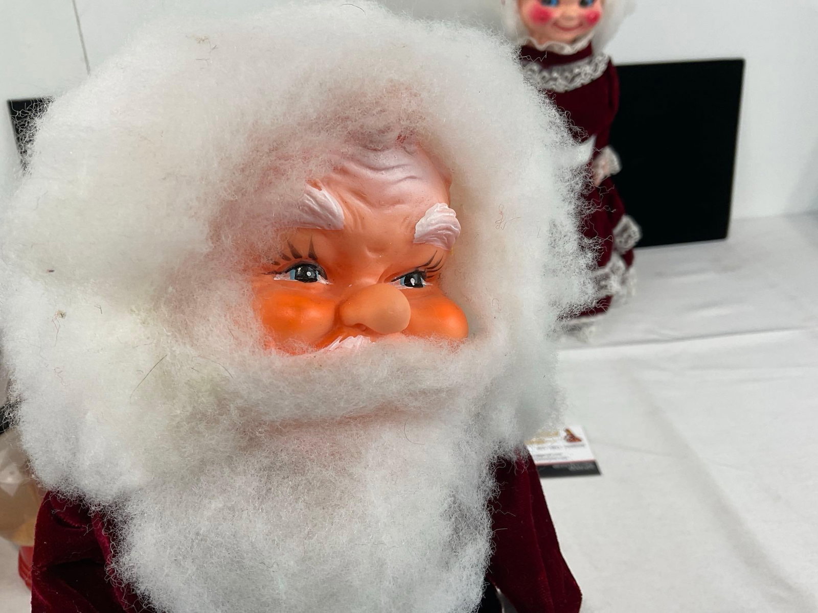 Handmade Santa & Mrs. Claus Figures, Red Velvet, 2x Santa Snowglobes & Rudolph Snowglobe Driss Co. - 9