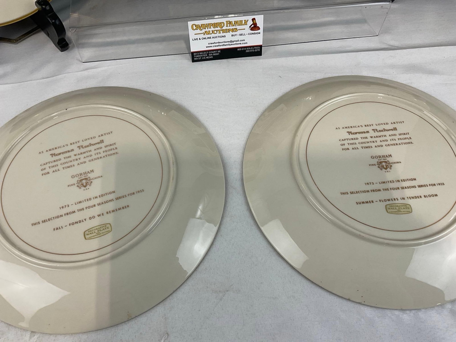 Norman Rockwell Book & Set of 4 Limited Edition Commemorative Plates, Gorham 1973 w/Rockwell Desi... - 6