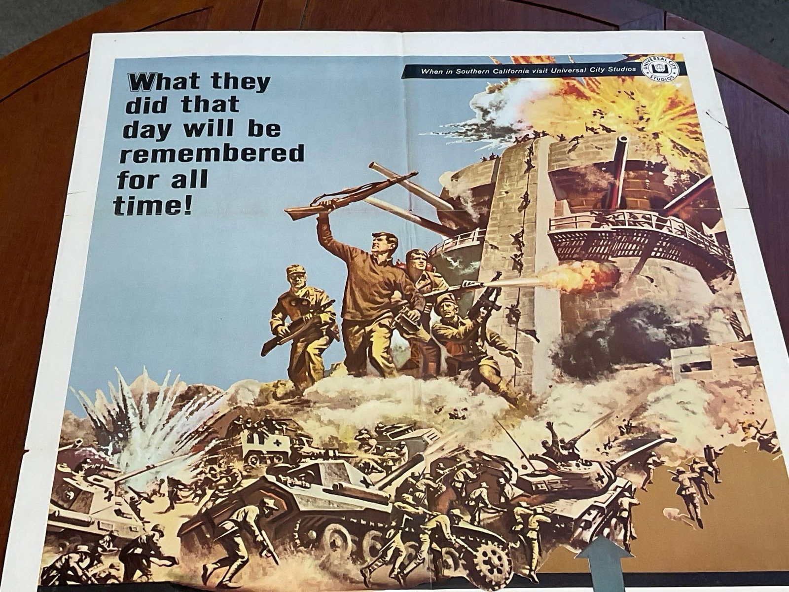 Vintage One Sheet Movie Poster, 1967 Tobruk, Rock Hudson, George Peppard - 2