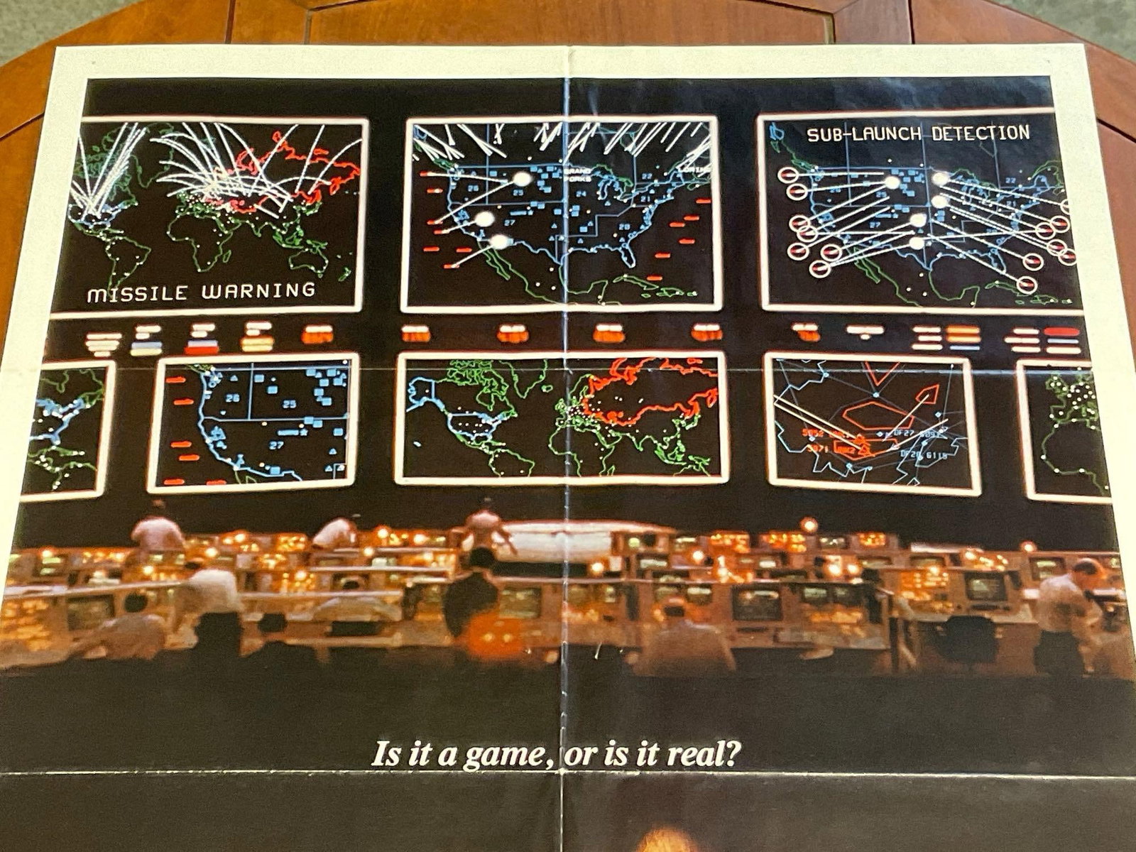 Vintage One Sheet Movie Poster, 1983 WarGames, Matthew Broderick, Dabney Coleman - 3