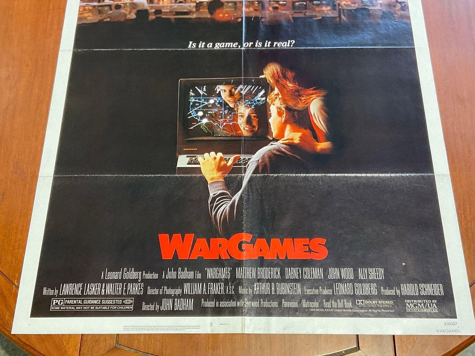 Vintage One Sheet Movie Poster, 1983 WarGames, Matthew Broderick, Dabney Coleman - 4