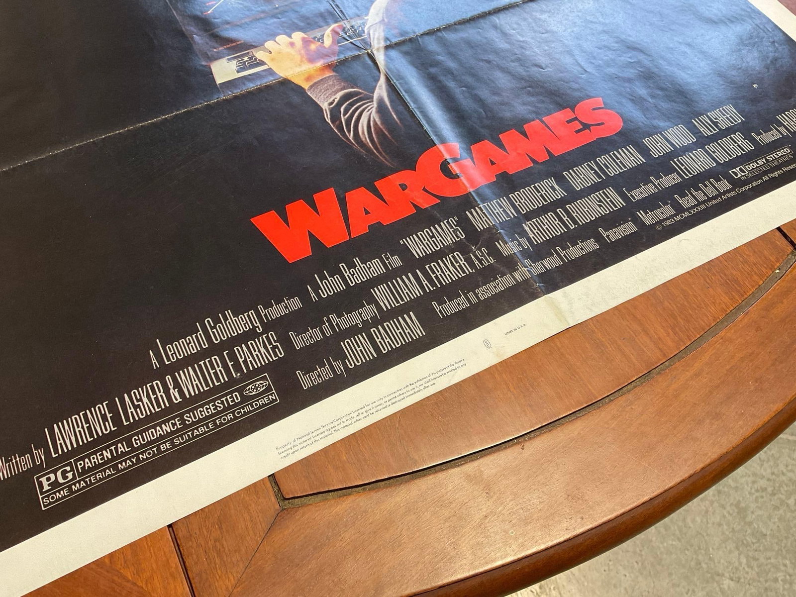 Vintage One Sheet Movie Poster, 1983 WarGames, Matthew Broderick, Dabney Coleman - 5