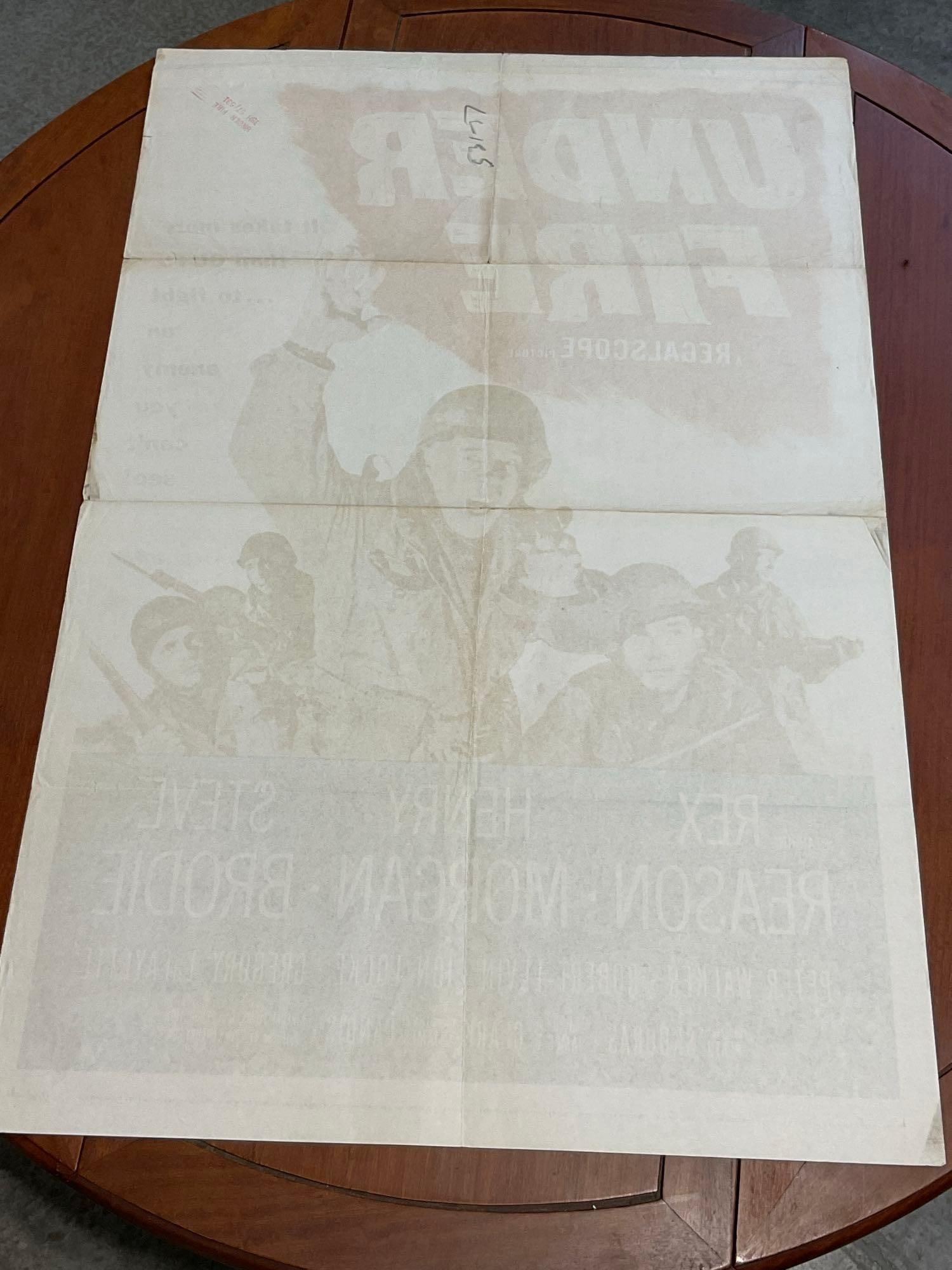Vintage One Sheet Movie Poster 1957 Under Fire, Rex Reason, Henry Morgan - 4