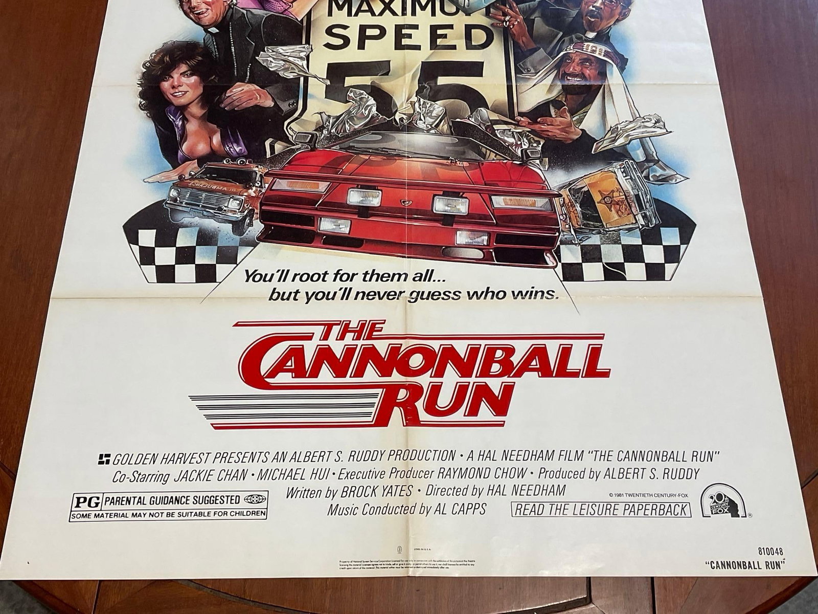 Vintage One Sheet Movie Poster 1981 The Cannonball Run, stacked cast - 3