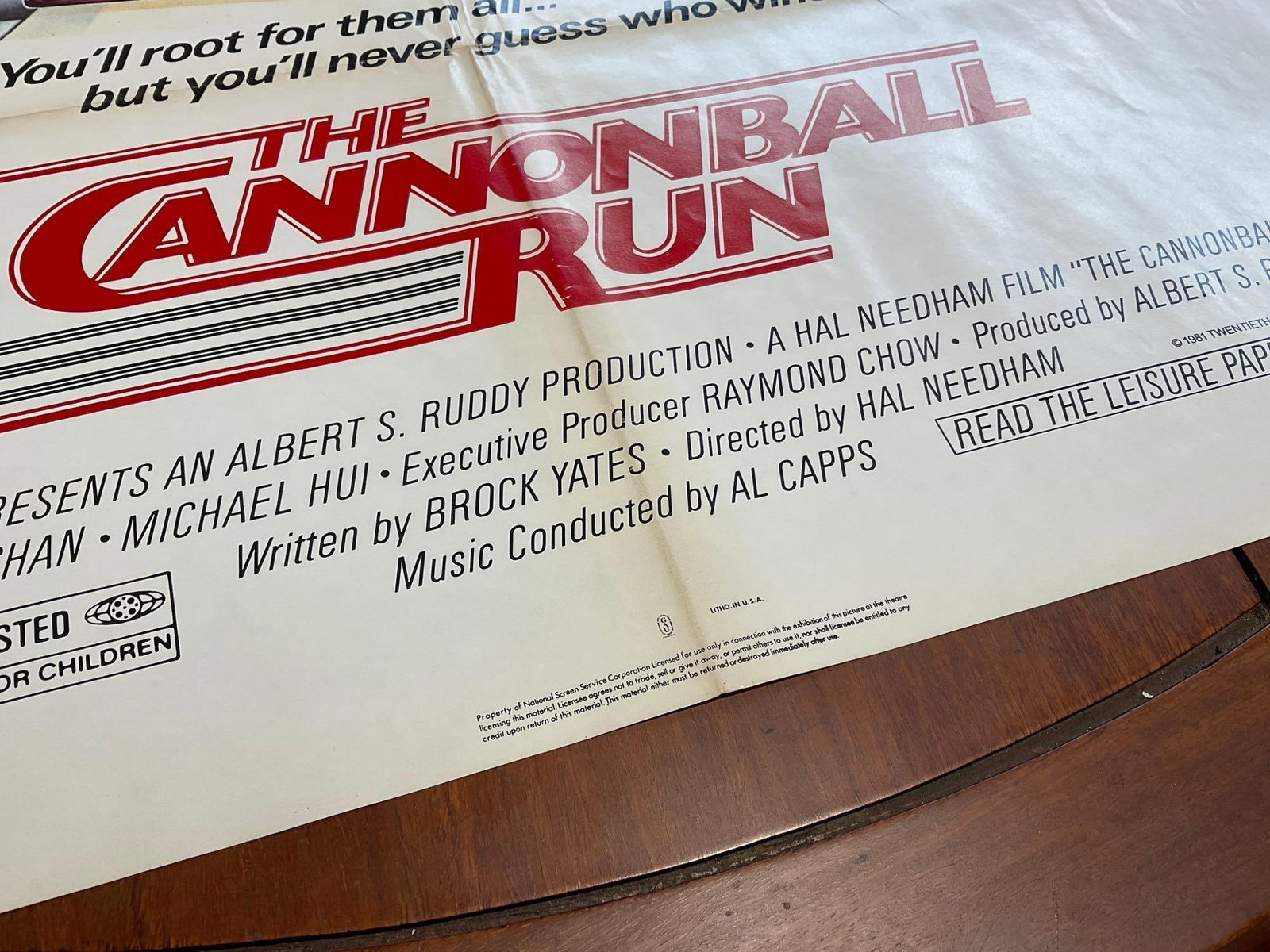 Vintage One Sheet Movie Poster 1981 The Cannonball Run, stacked cast - 4