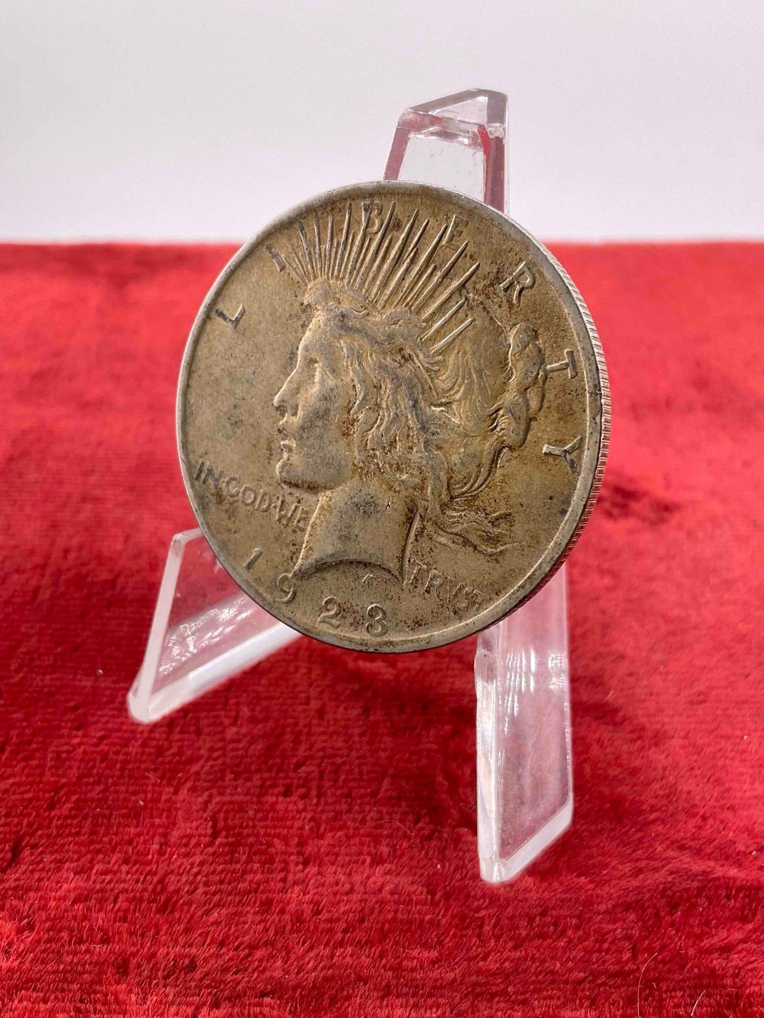 Antique 1923 Silver Peace Dollar Coin.: Antique 1923 Silver Peace Dollar Coin. dM-1554