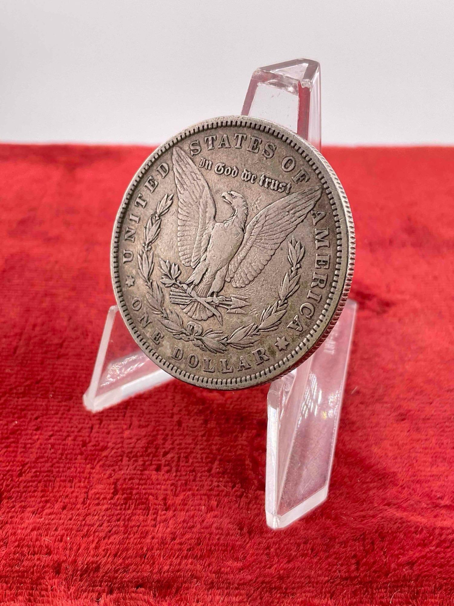 Antique 1880 Silver Morgan Dollar Coin. - 3