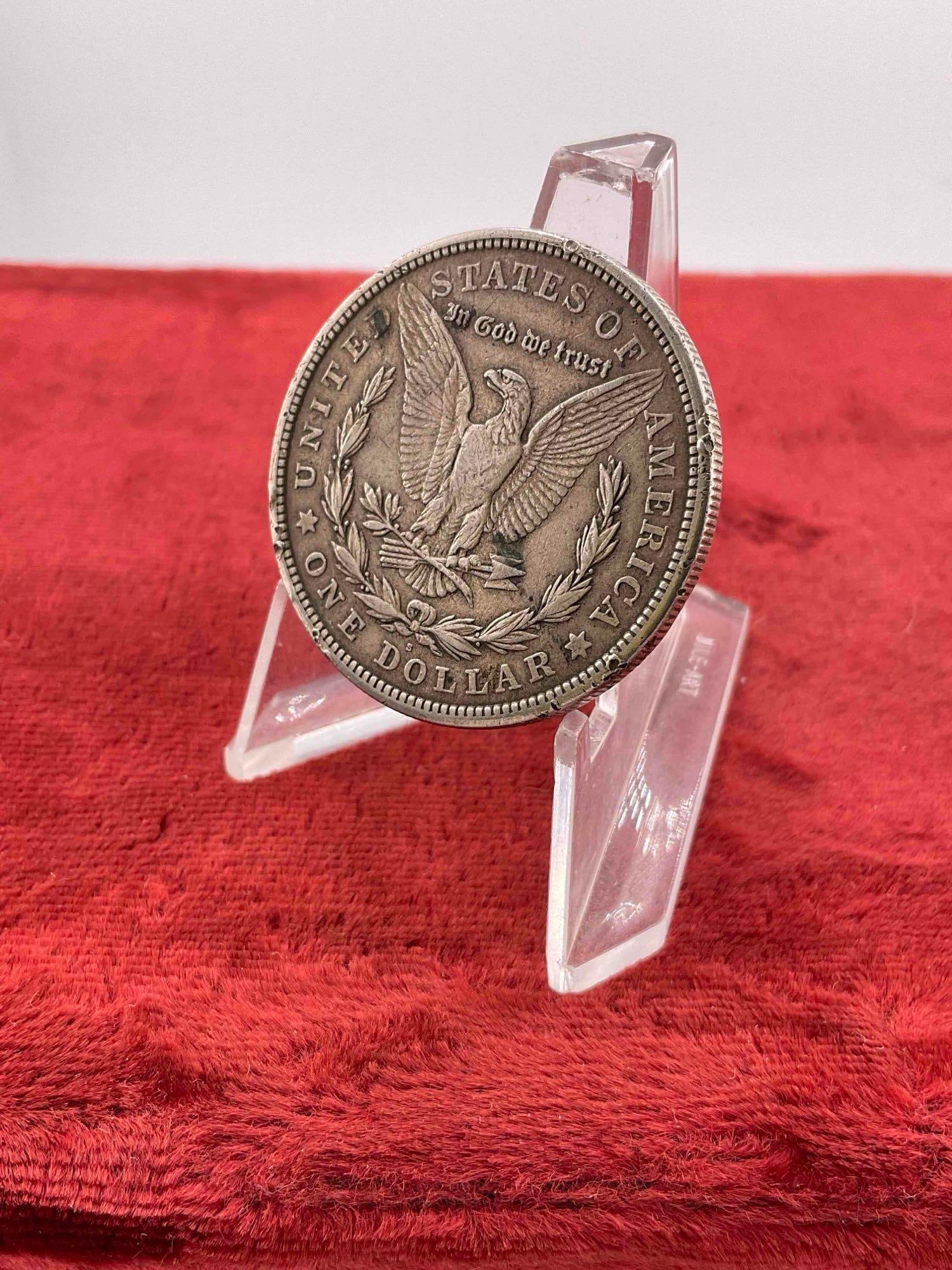 Antique 1921-S Silver Morgan Dollar Coin. - 2