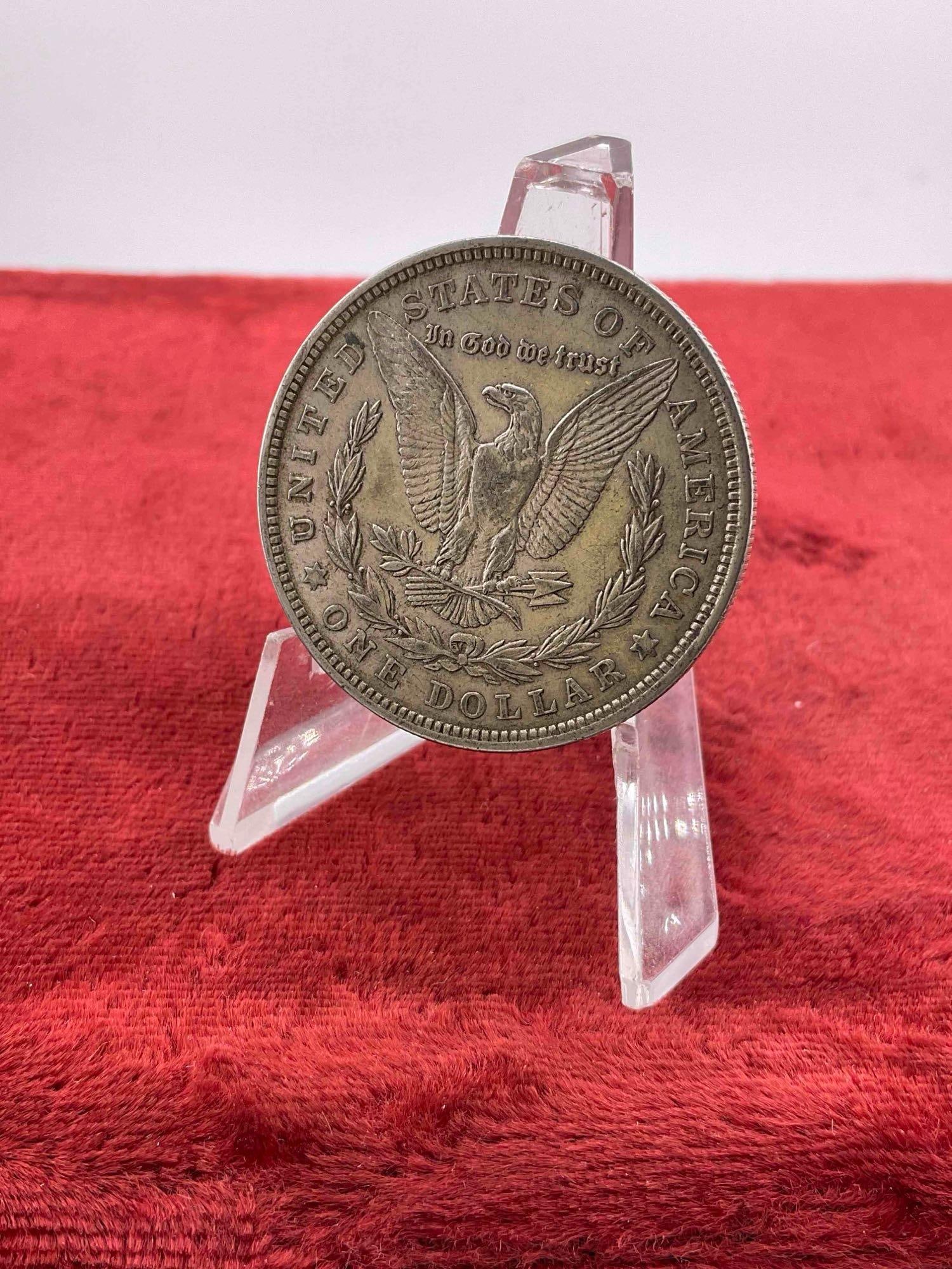 Antique 1921 Silver Morgan Dollar Coin. - 2