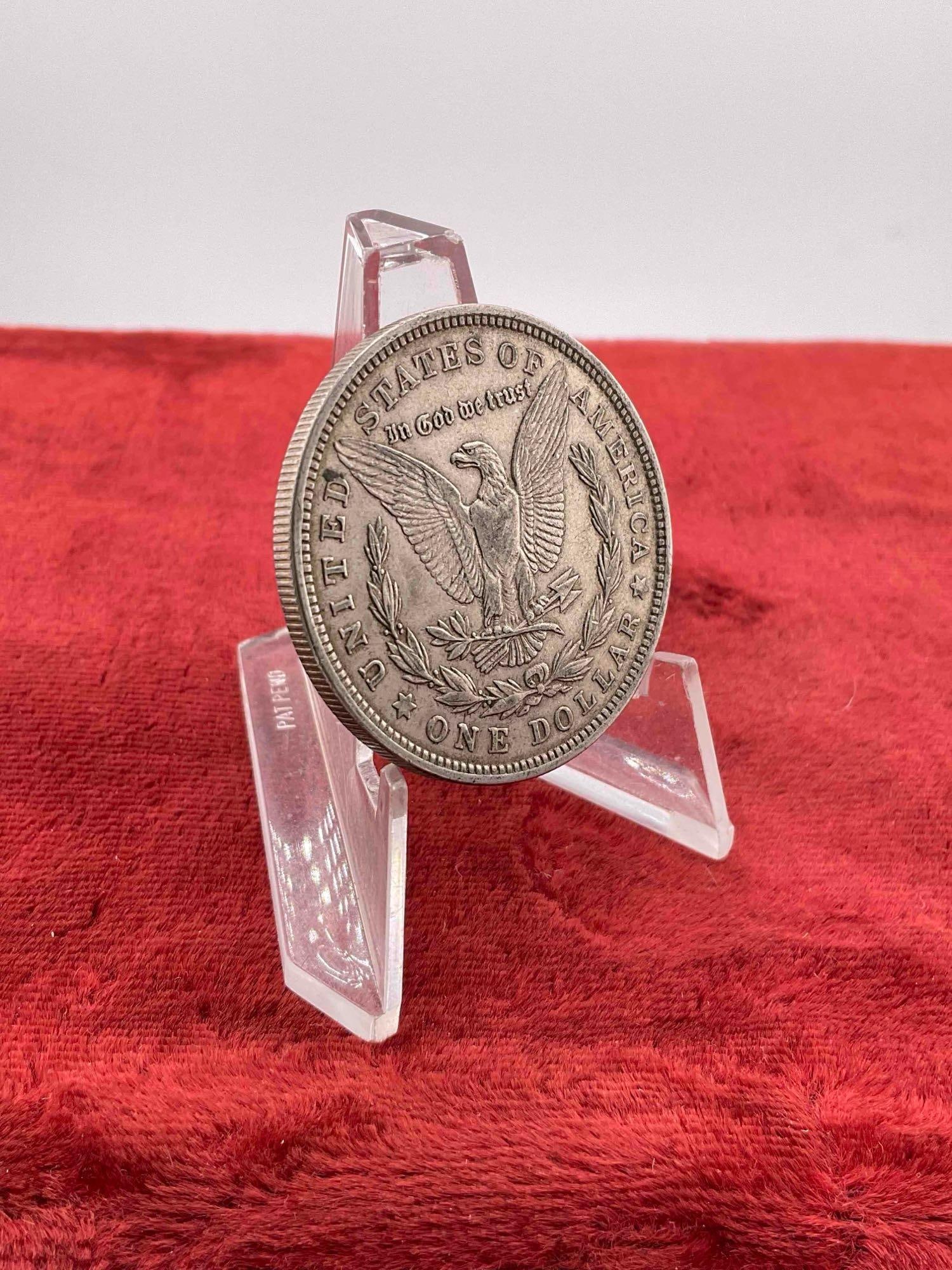Antique 1921 Silver Morgan Dollar Coin. - 4