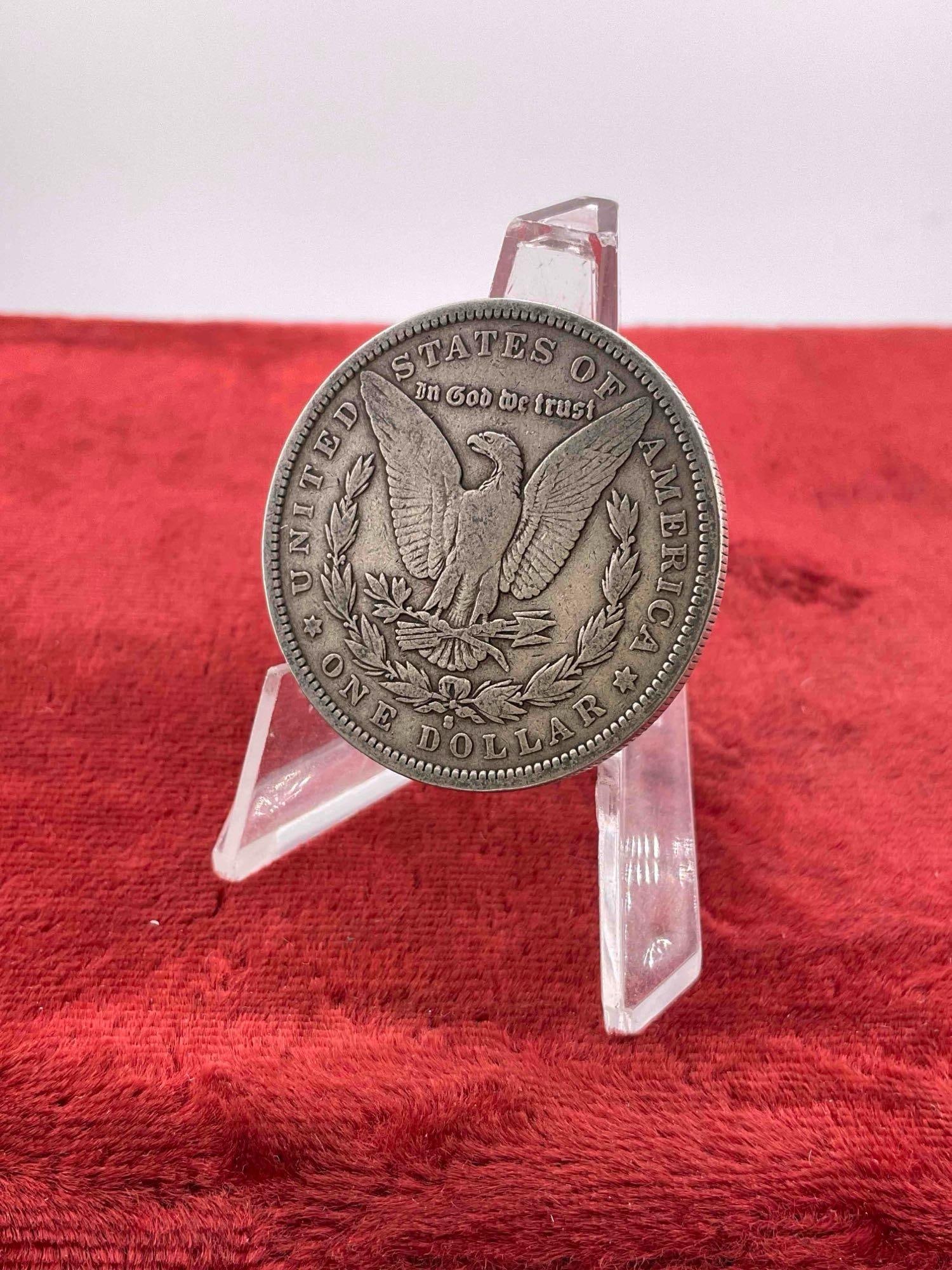 Antique 1890-S Silver Morgan Dollar Coin. - 2