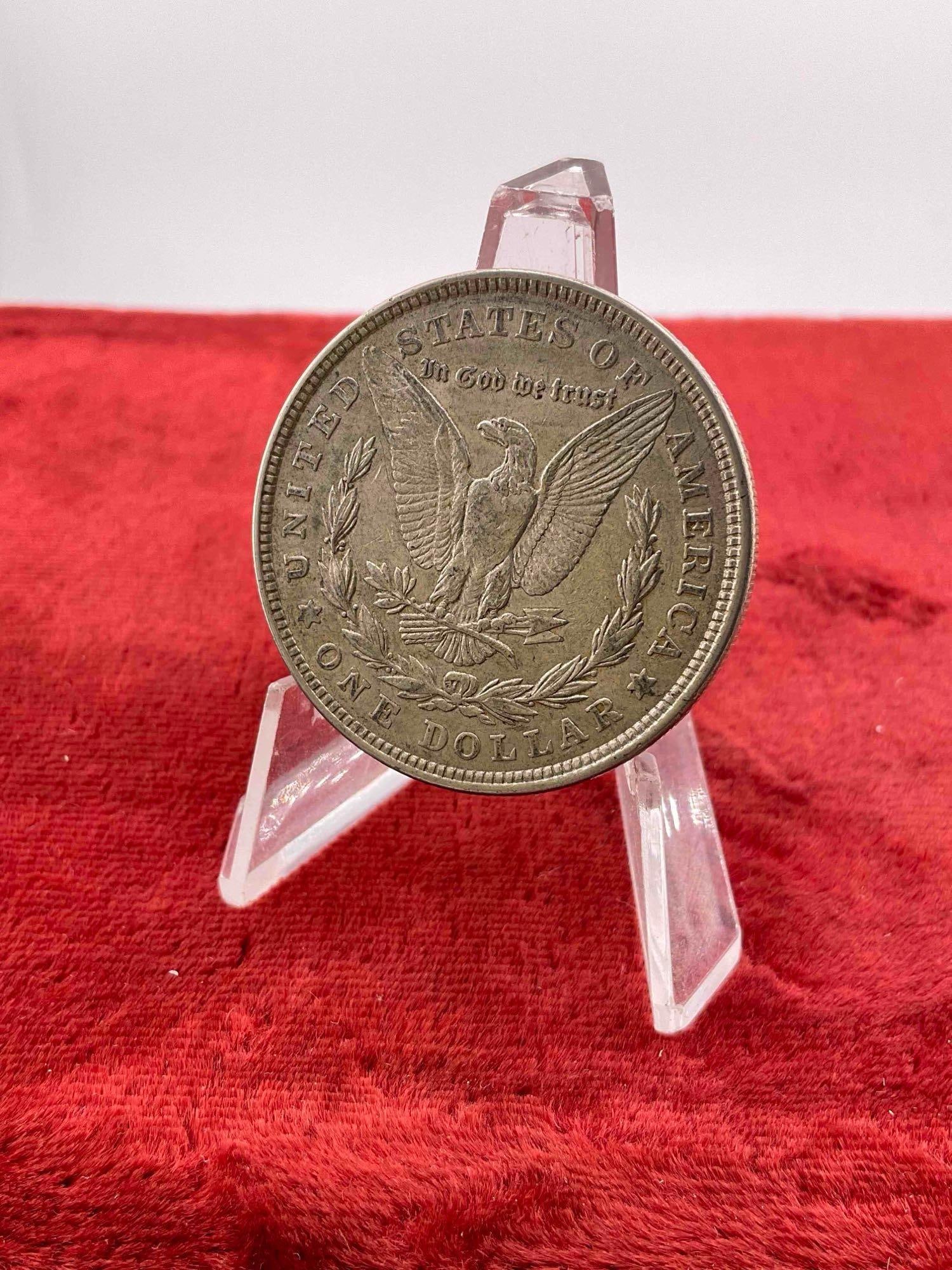 Antique 1921 Silver Morgan Dollar Coin. - 2
