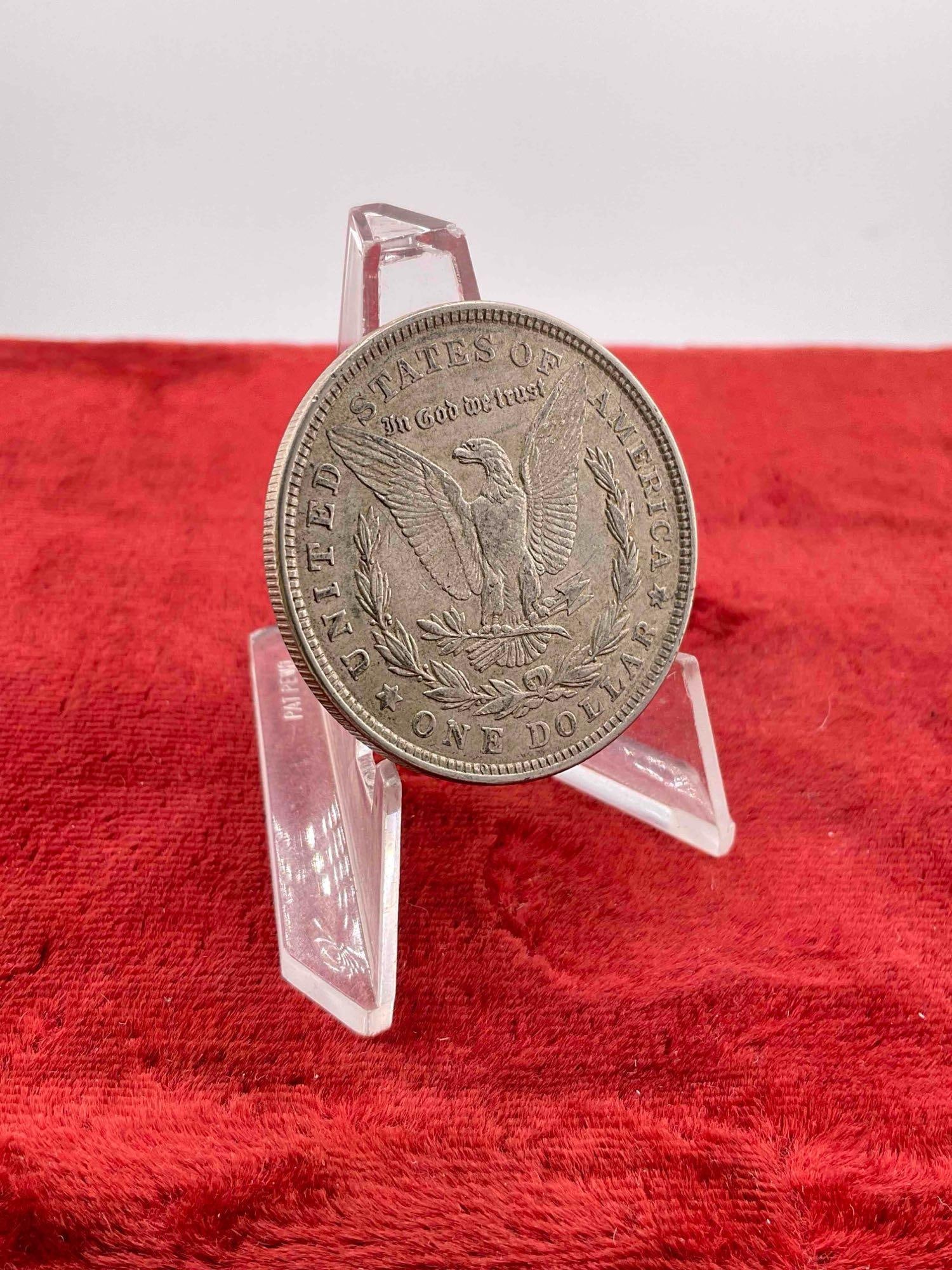 Antique 1921 Silver Morgan Dollar Coin. - 4