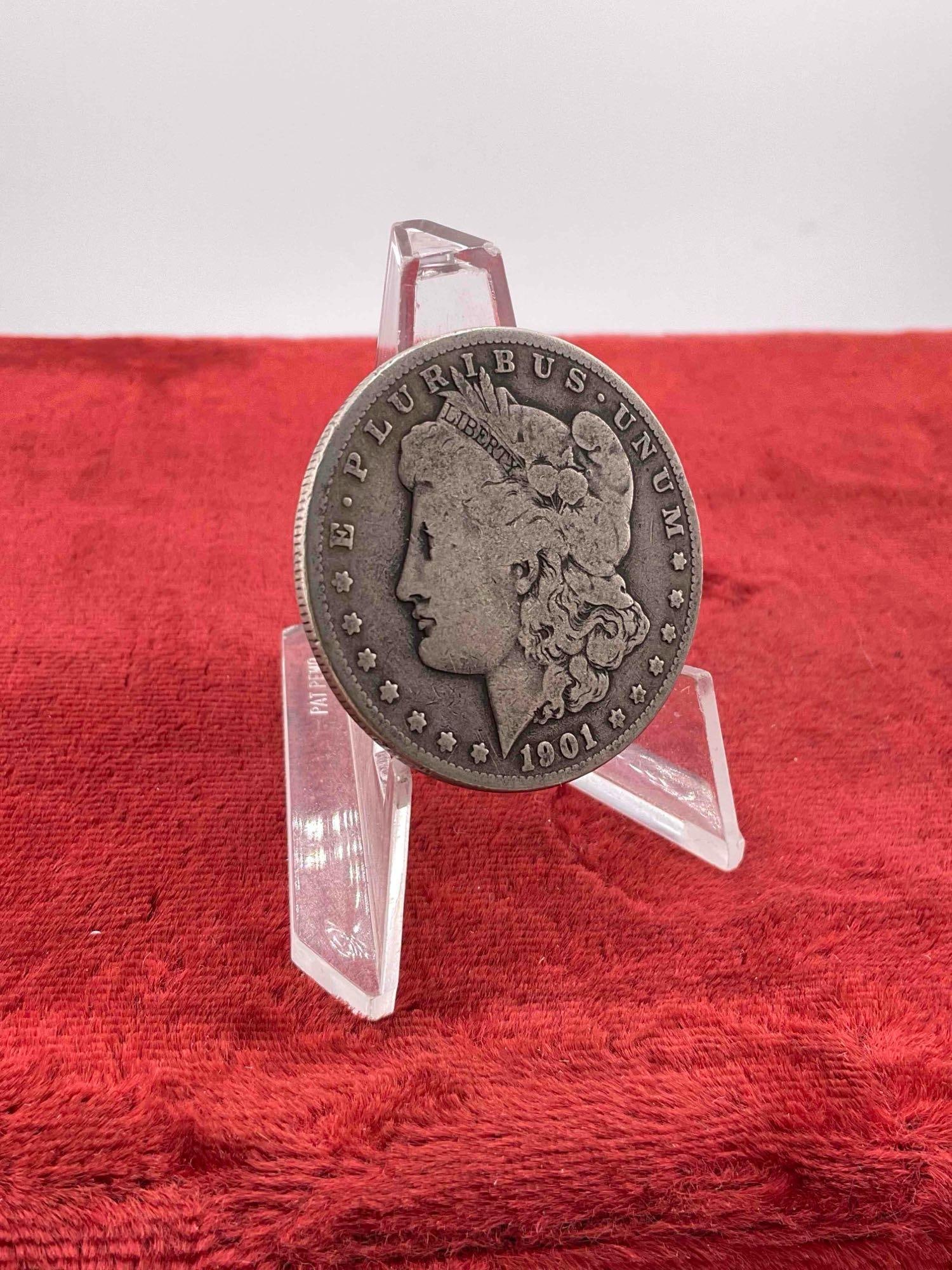 Antique 1901-O Silver Morgan Dollar Coin. - 2