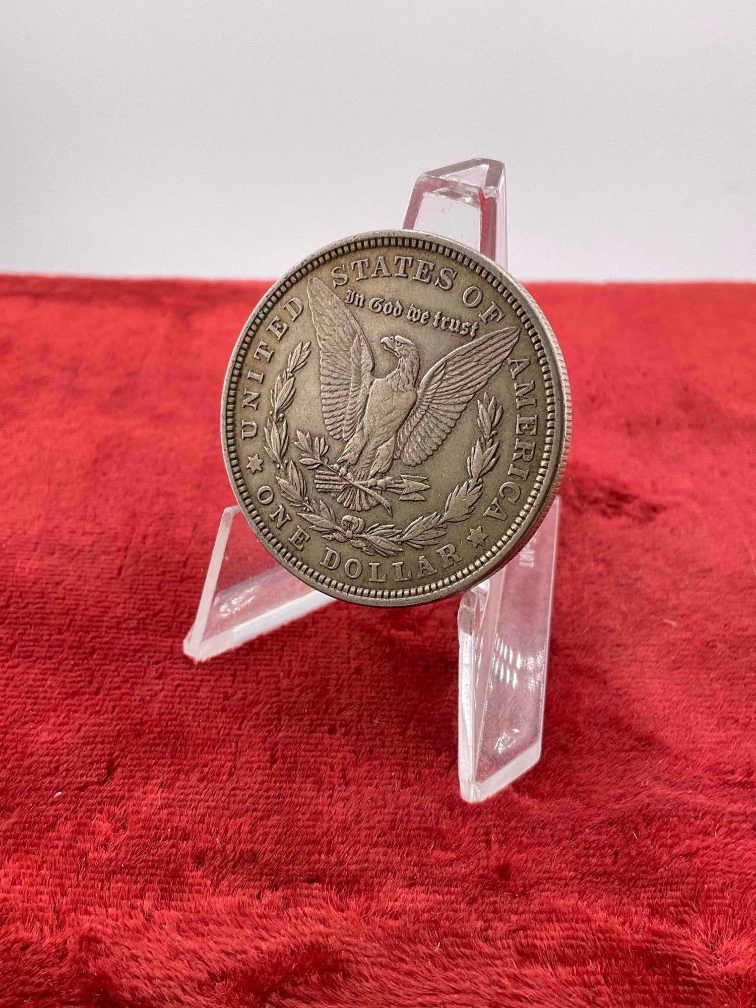 Antique 1921 Silver Morgan Dollar Coin. - 3