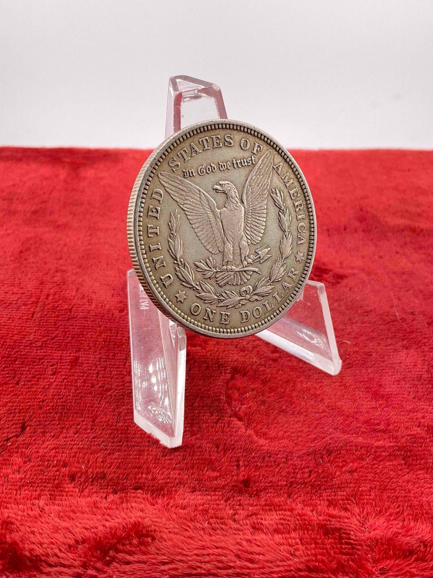 Antique 1921 Silver Morgan Dollar Coin. - 4