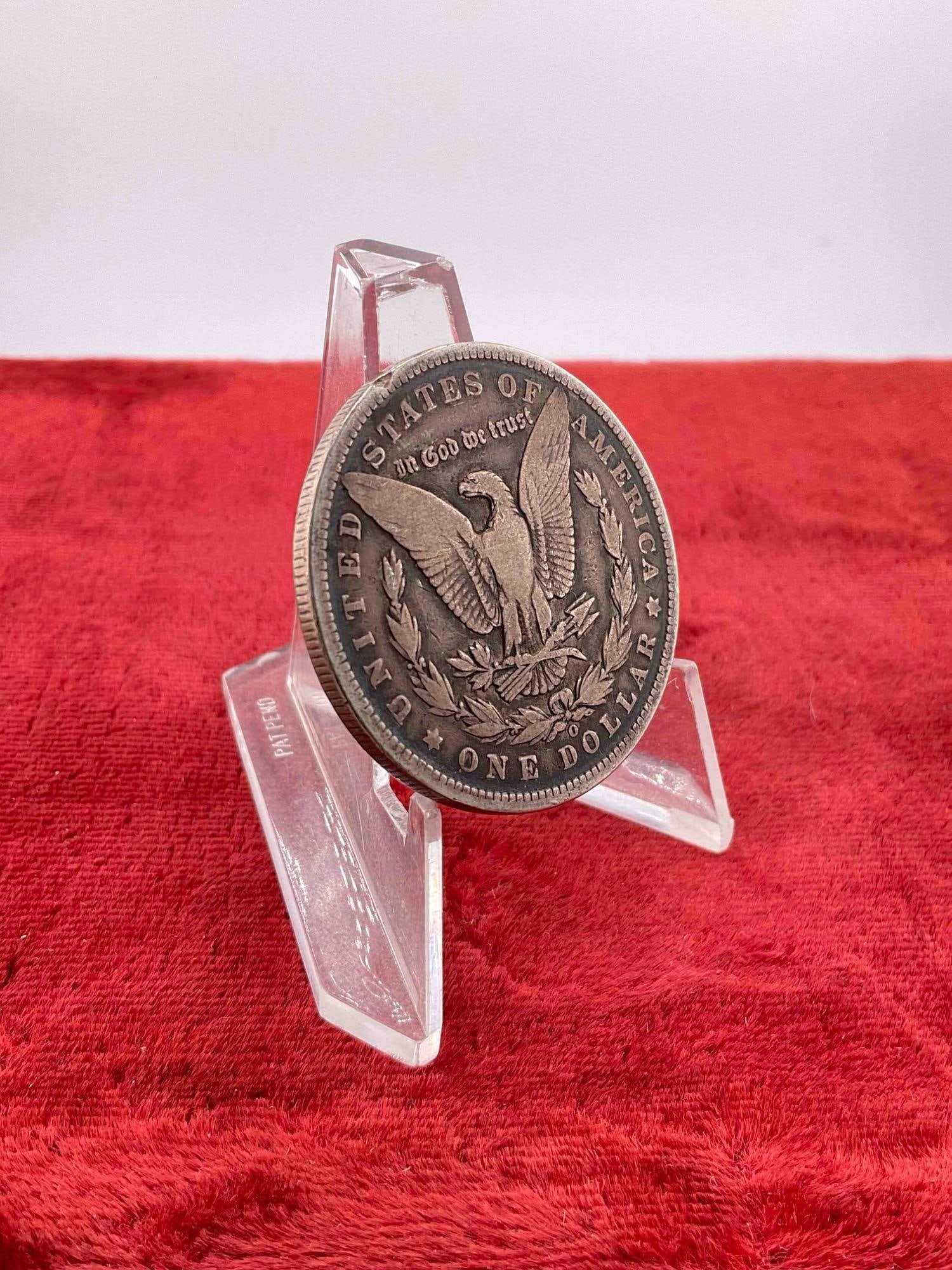 Antique 1891-O Silver Morgan Dollar Coin. - 4