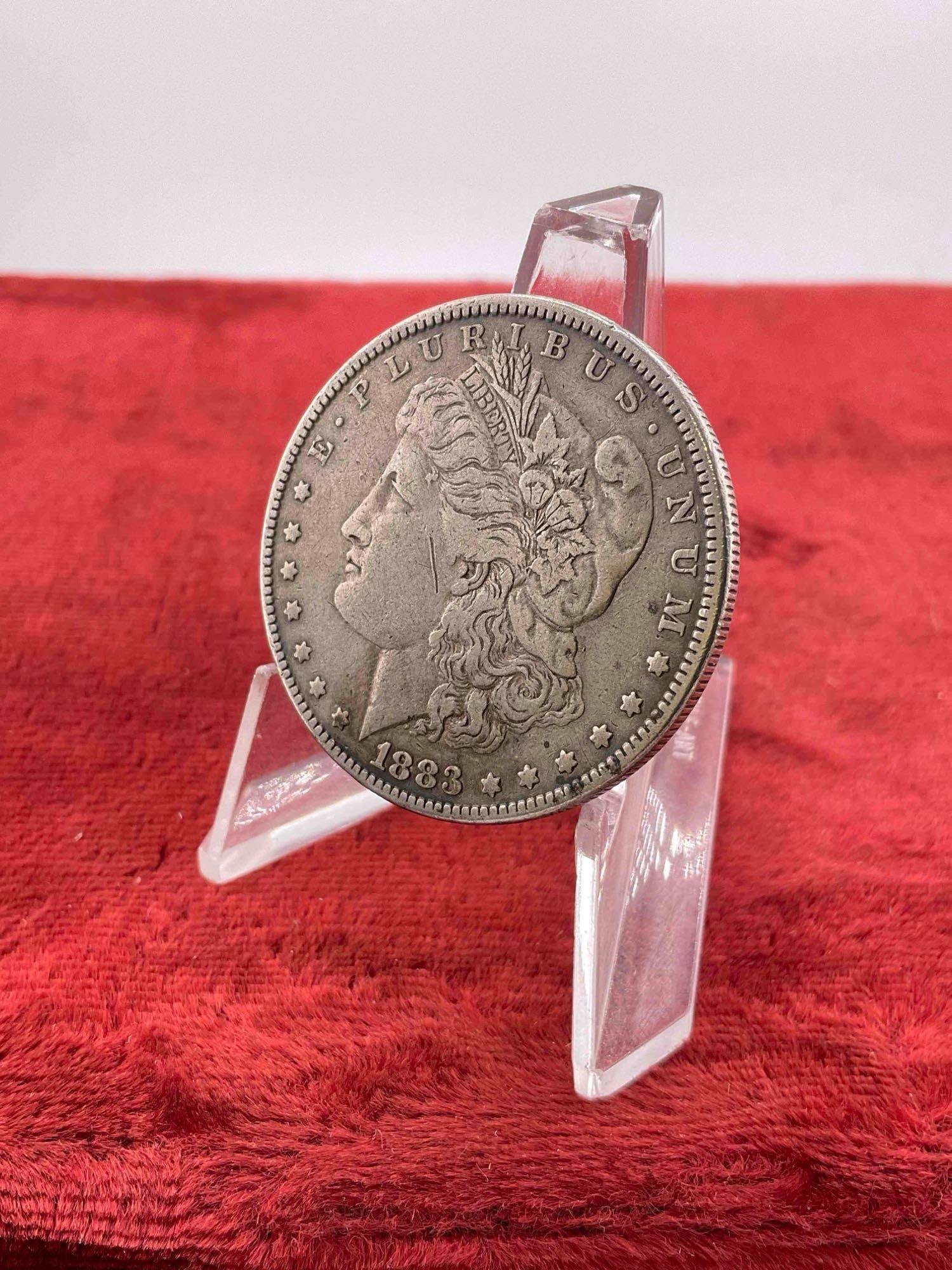 Antique 1883 Silver Morgan Dollar Coin.: Antique 1883 Silver Morgan Dollar Coin. dM-1554