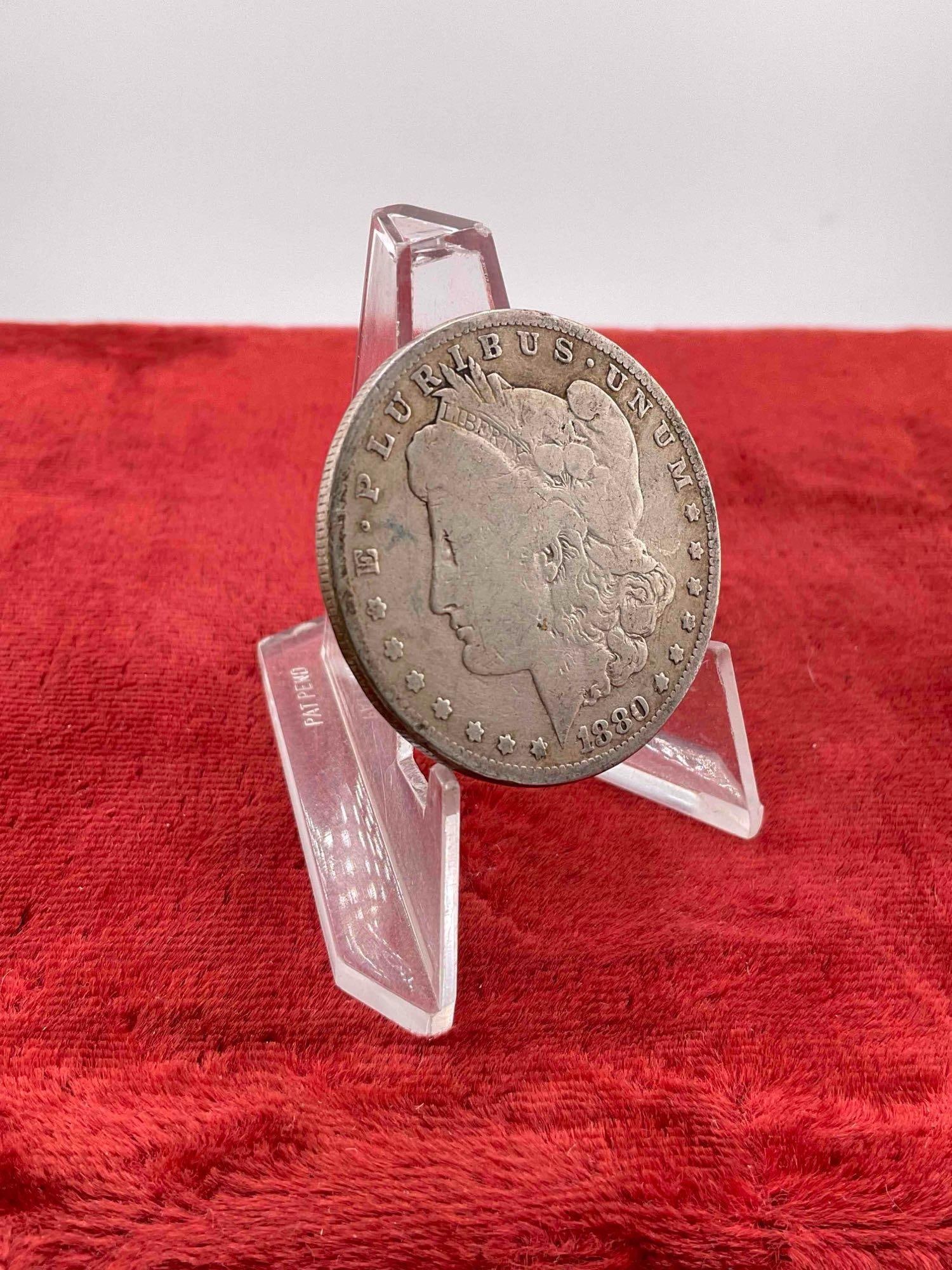 Antique 1889-S Silver Morgan Dollar Coin. - 2