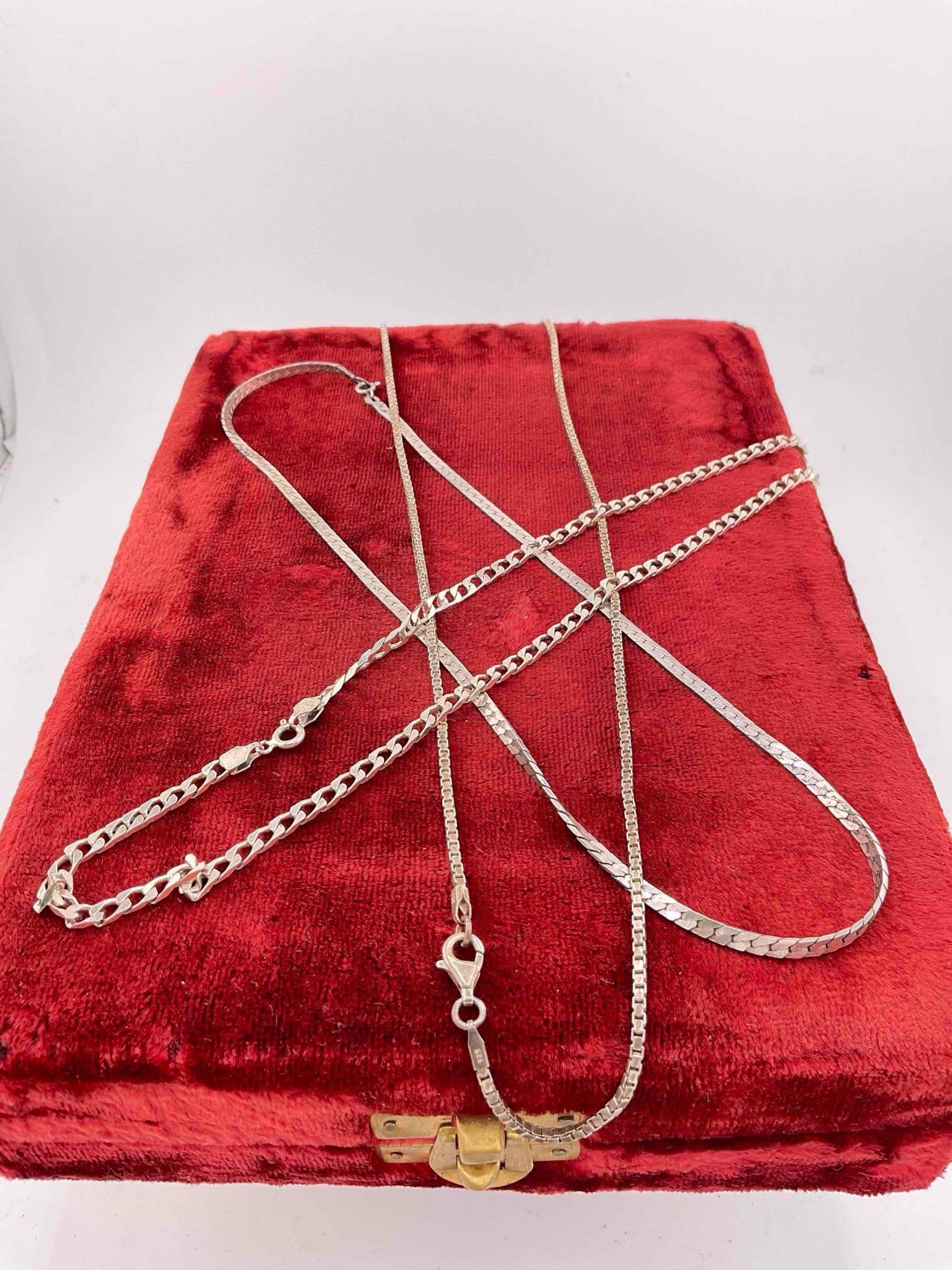 3 pcs Sterling Silver Necklaces. - 2