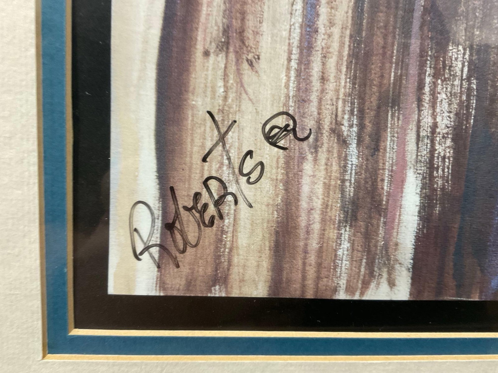 Framed Signed Litho titled Adagio, by Dolona Roberts, w/COA on verso, Native American style - 3
