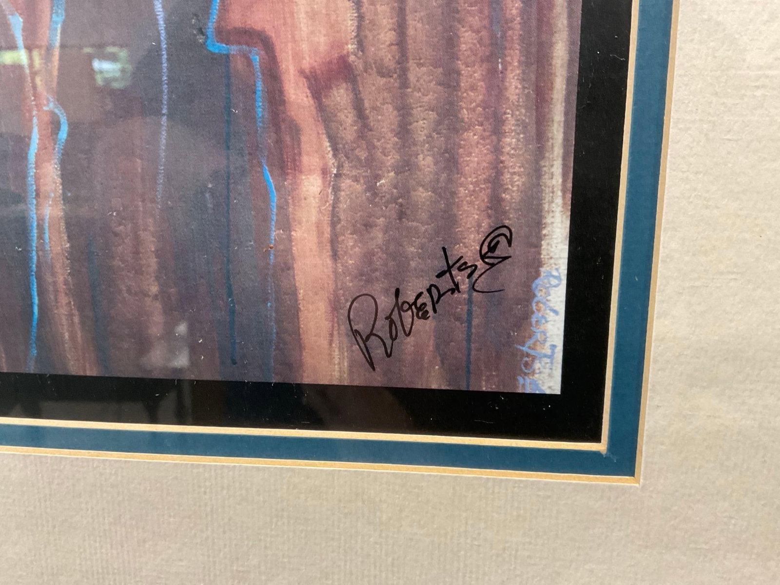 Framed Signed Litho titled Adagio, by Dolona Roberts, w/COA on verso, Native American style - 4