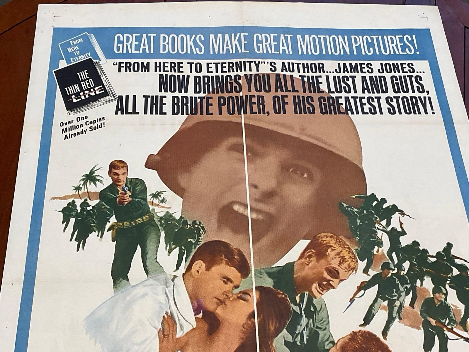 Vintage One Sheet Movie Poster, 1964 The Thin Red Line, Keir Dullea & Jack Warden - 2