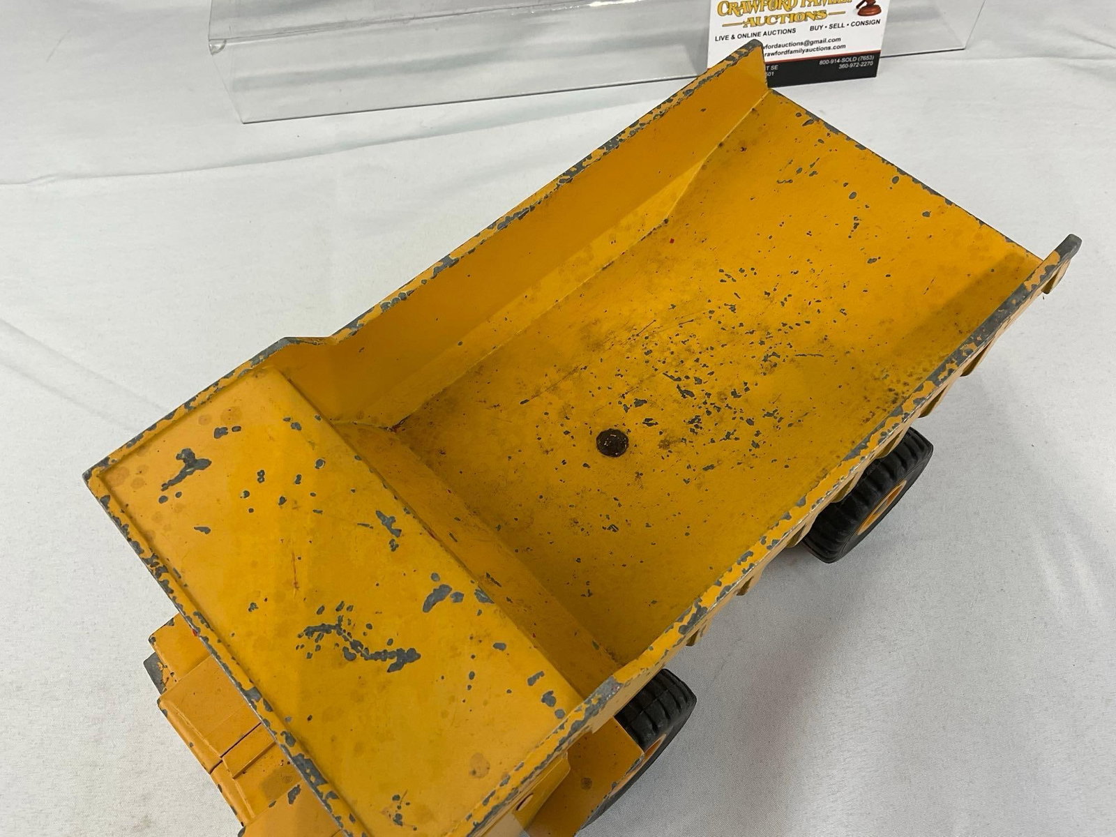 2 Vintage Metal Toys, Hubley P-38 Lightning & Ertl International Harvester Dump Truck Pay Hauler - 6