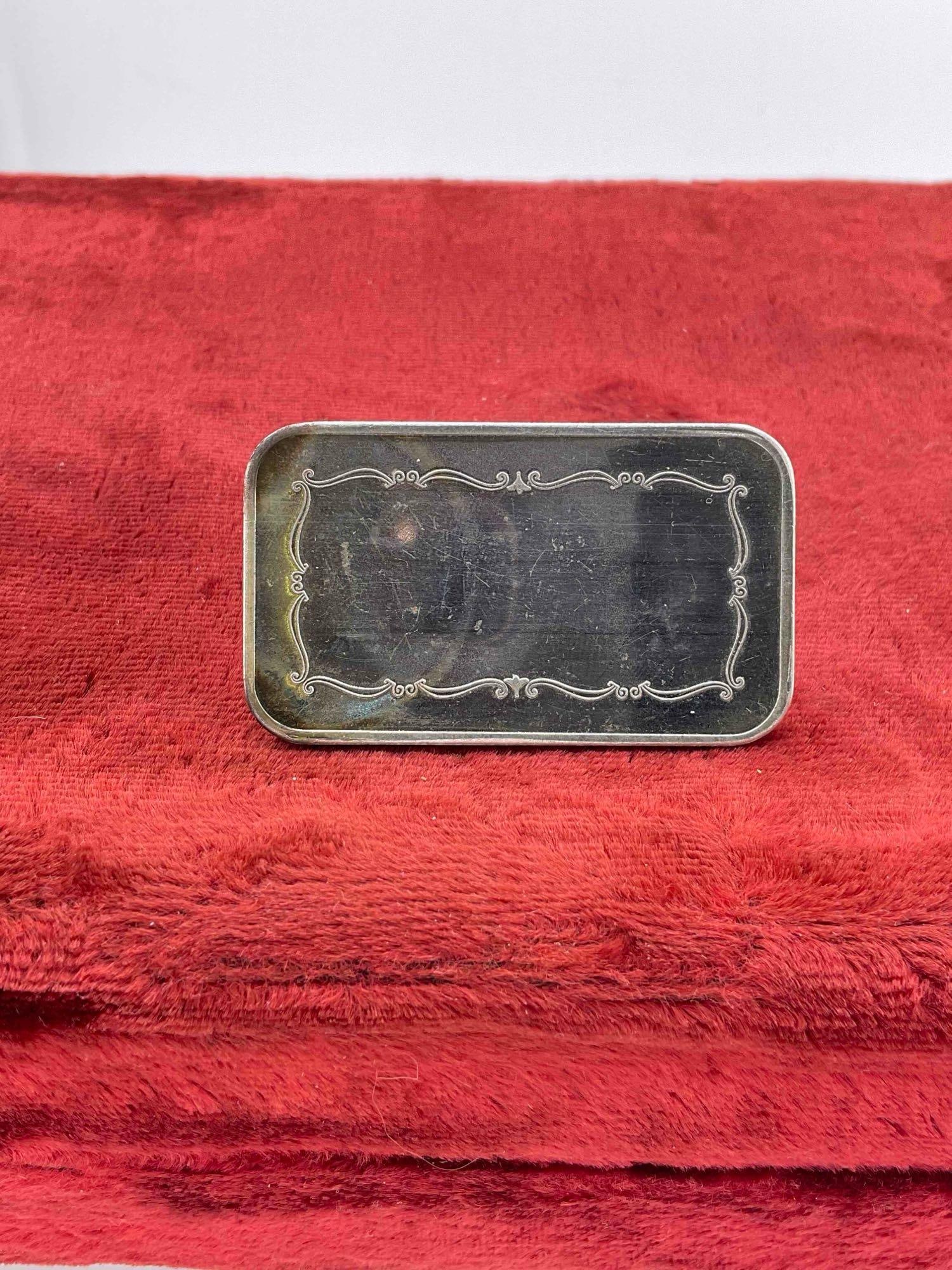 Vintage 1981 1 Oz .999 Silver Ingot. Stamped Merry Christmas. - 2