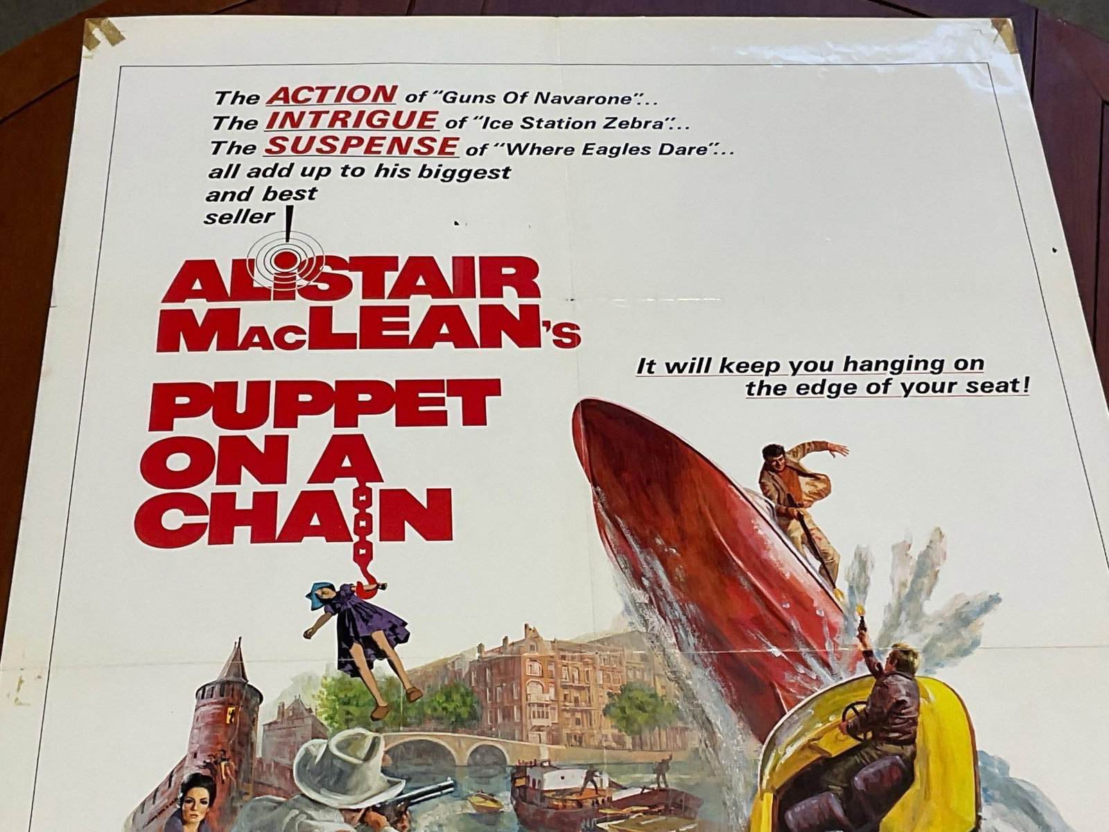 Vintage One Sheet Movie Poster, 1972 Alistair MacLeans Puppet On A Chain - 2