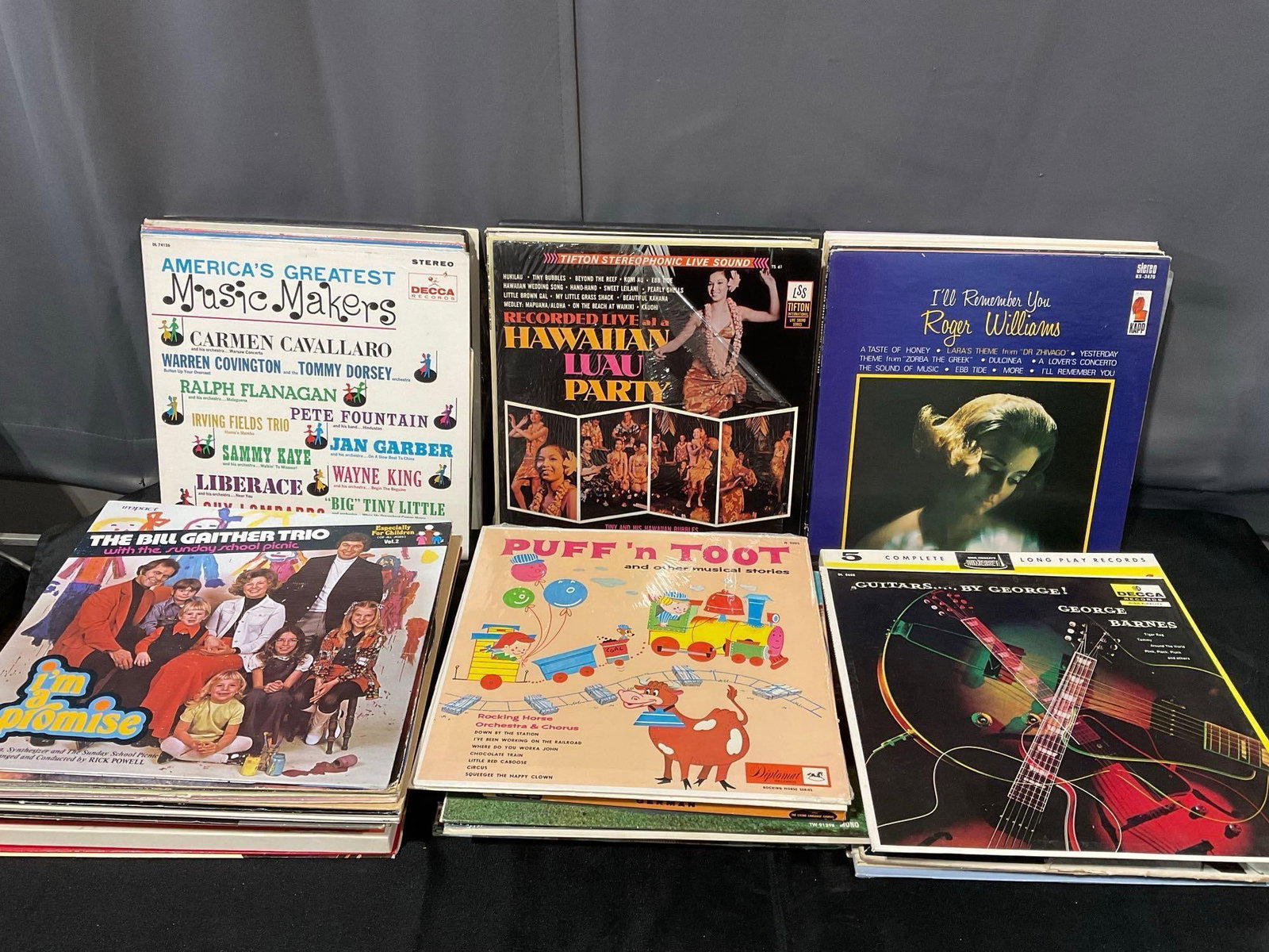 Large Selection of Vinyl Records, Hawaiian, Movie Themes, Christmas & more genres, approx 75-100 - 3