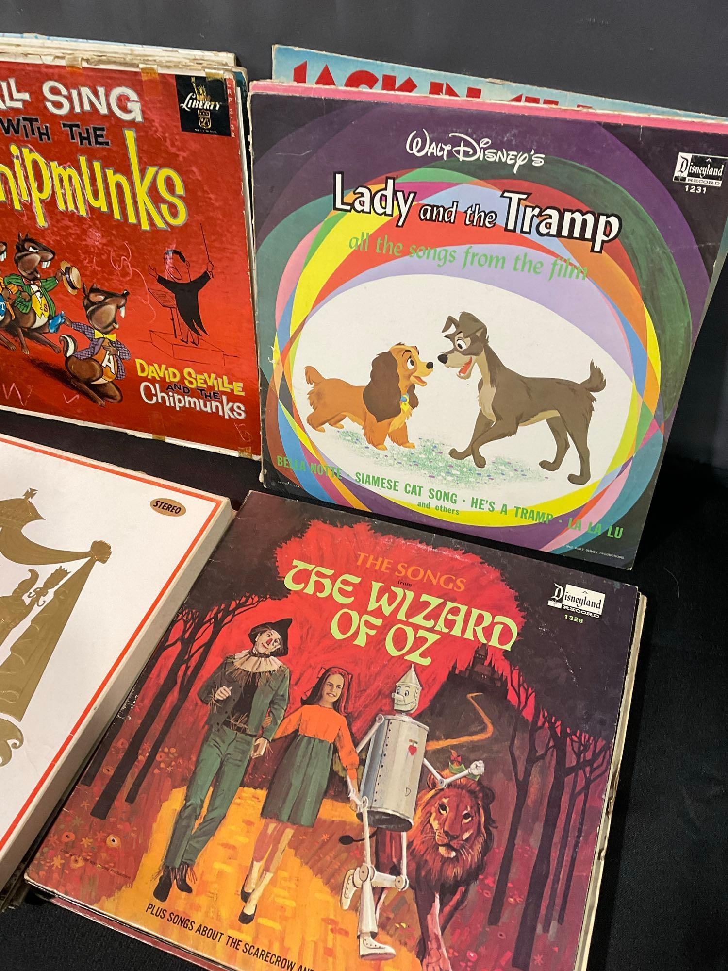35-40 Vinyl Records, Christmas, Disney, Hawaiian, & more, some cover wear - 2
