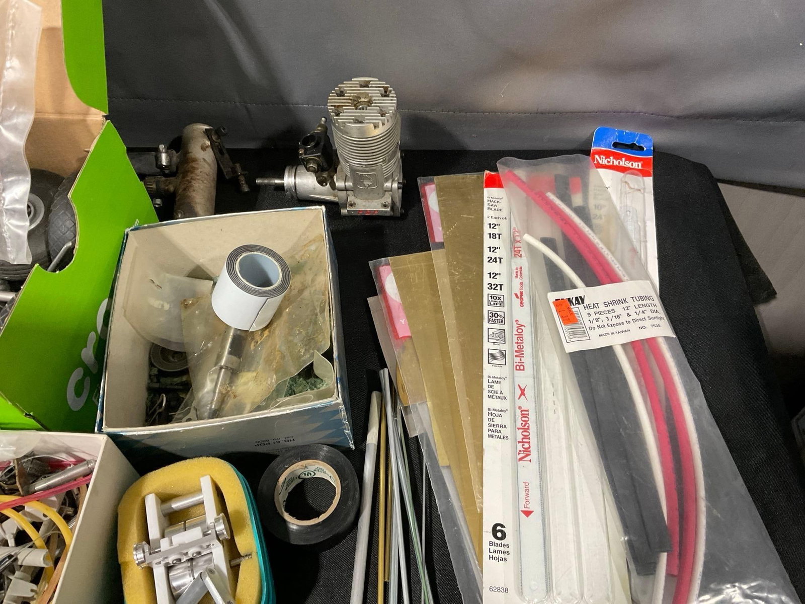 Collection of Model Airplane Parts, Wheels, Retractors, Couple Engines, & more - 5