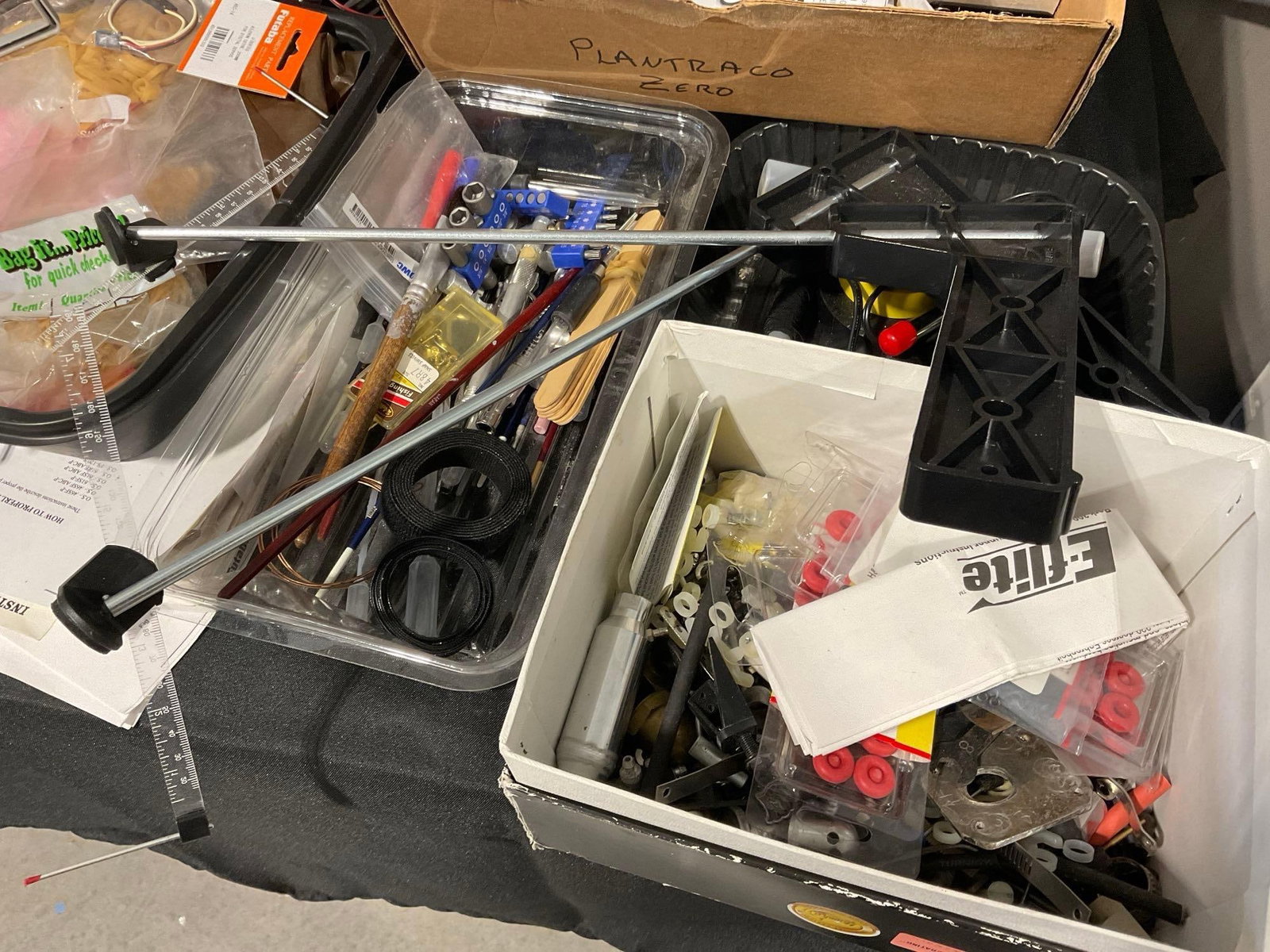 Large Assortment of Model Airplane Parts, Wires, Computers, Small Motors, Model making Equipment - 5